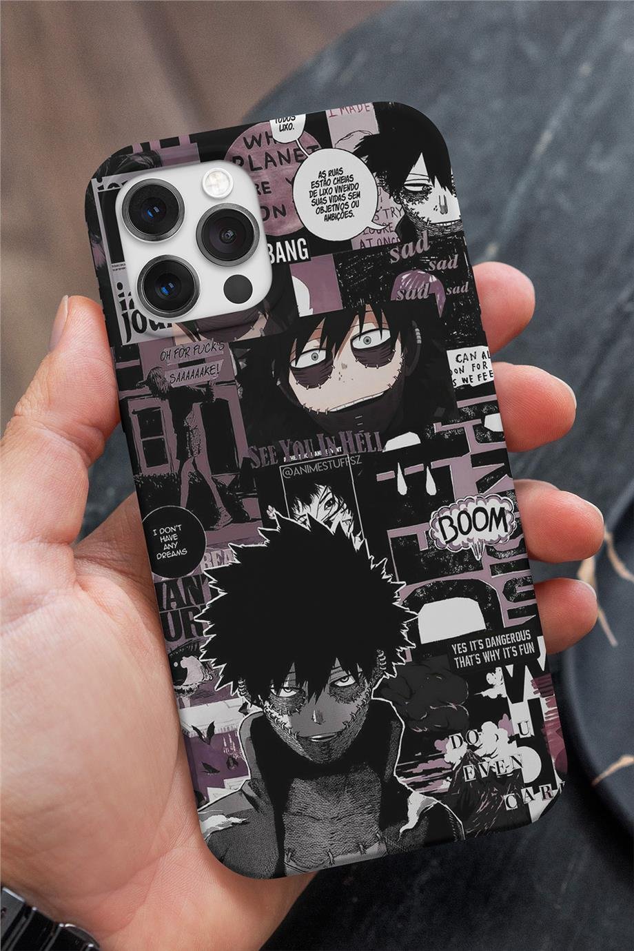 My Hero Academia Dabi Siyah Silikon Baskılı Anime Telefon Kılıfı