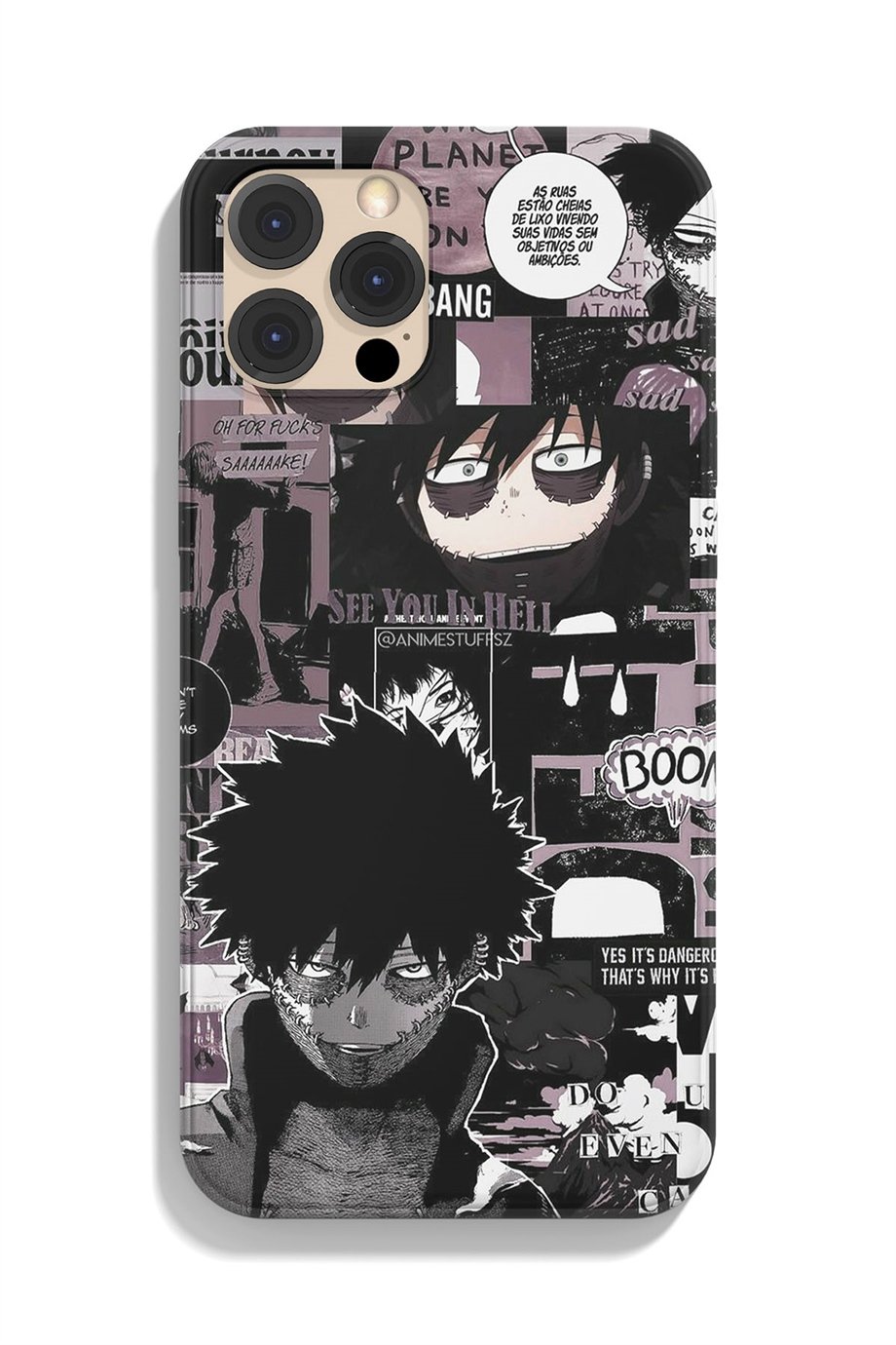 My Hero Academia Dabi Siyah Silikon Baskılı Anime Telefon Kılıfı