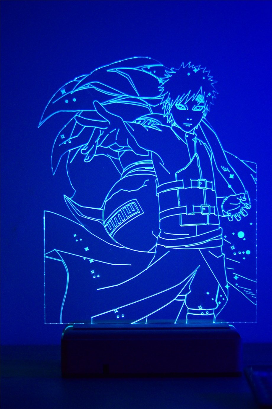 Naruto Gaara 16 Renk Gece Lambası