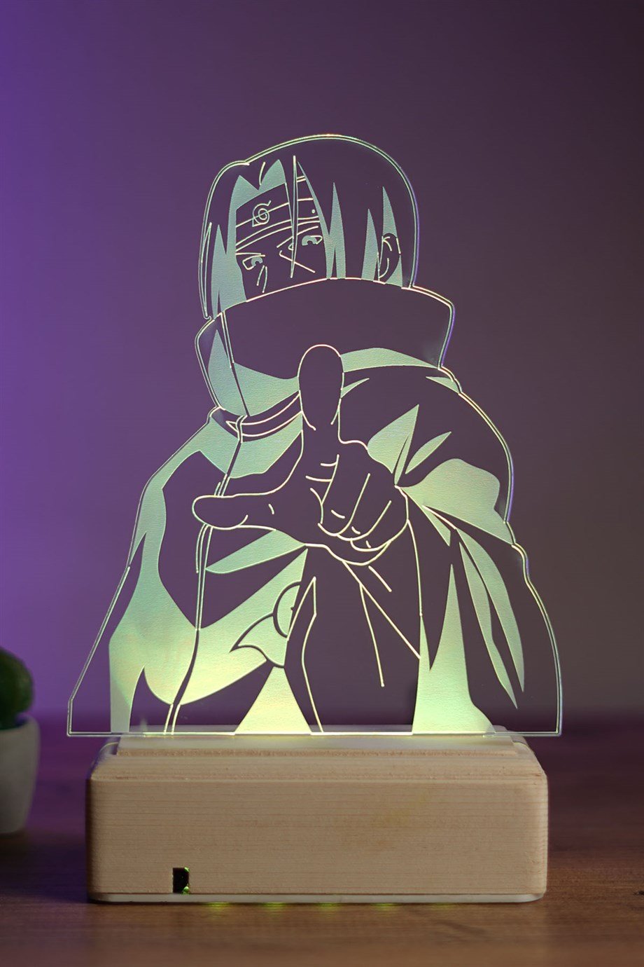 Naruto Itachi 16 Renk Gece Lambası