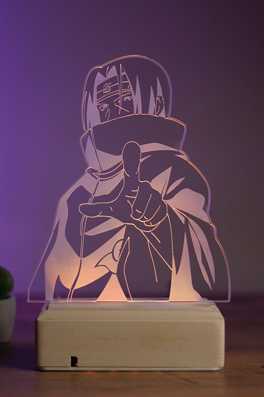 Naruto Itachi 16 Renk Gece Lambası