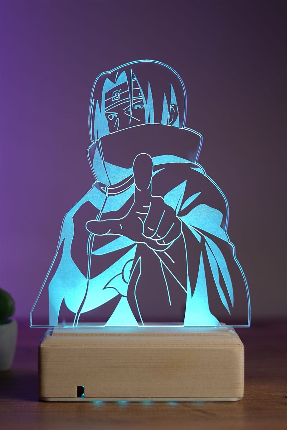 Naruto Itachi 16 Renk Gece Lambası