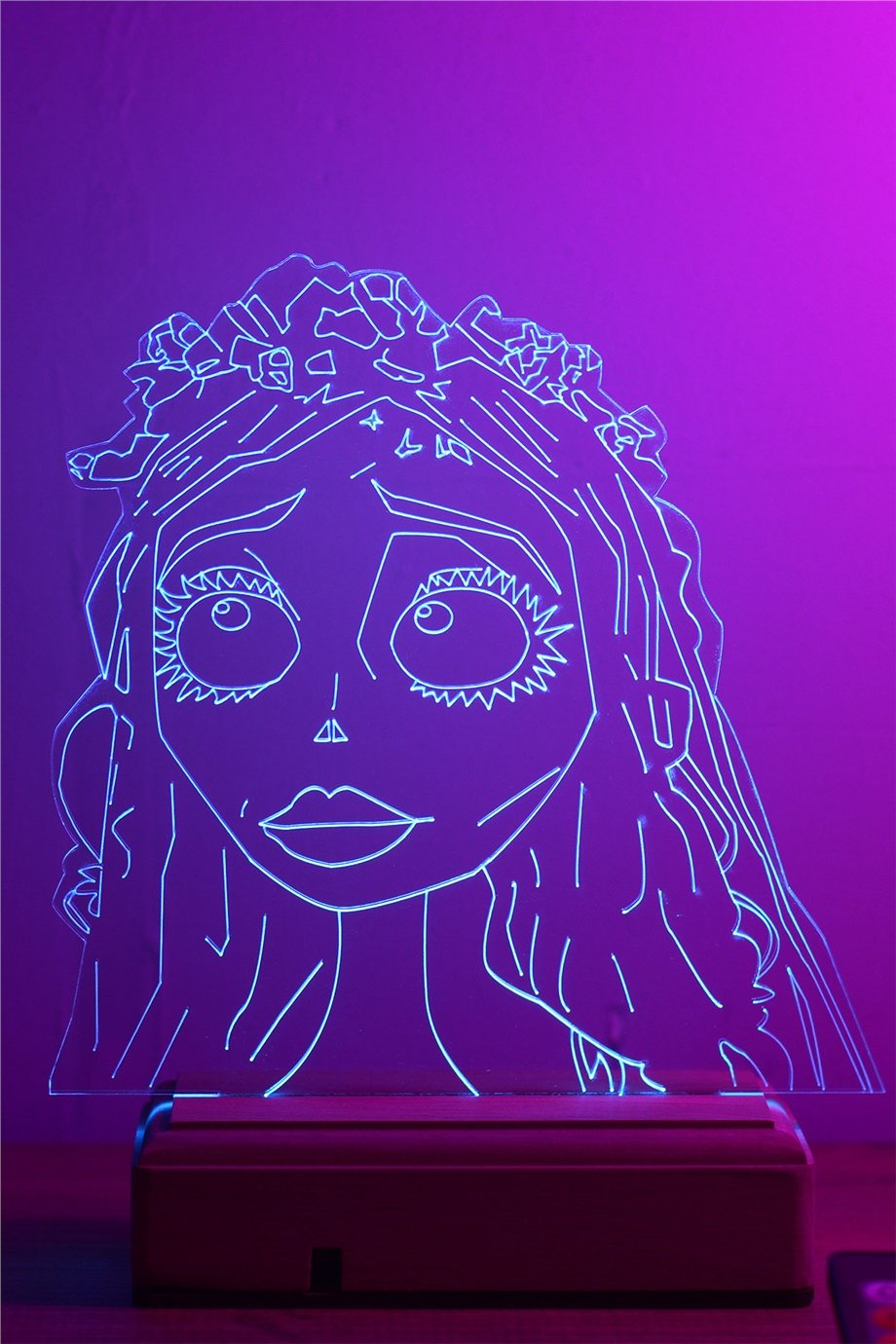 Ölü Gelin Corpse Bride Emilly Watson 16 Renk Gece Lambası
