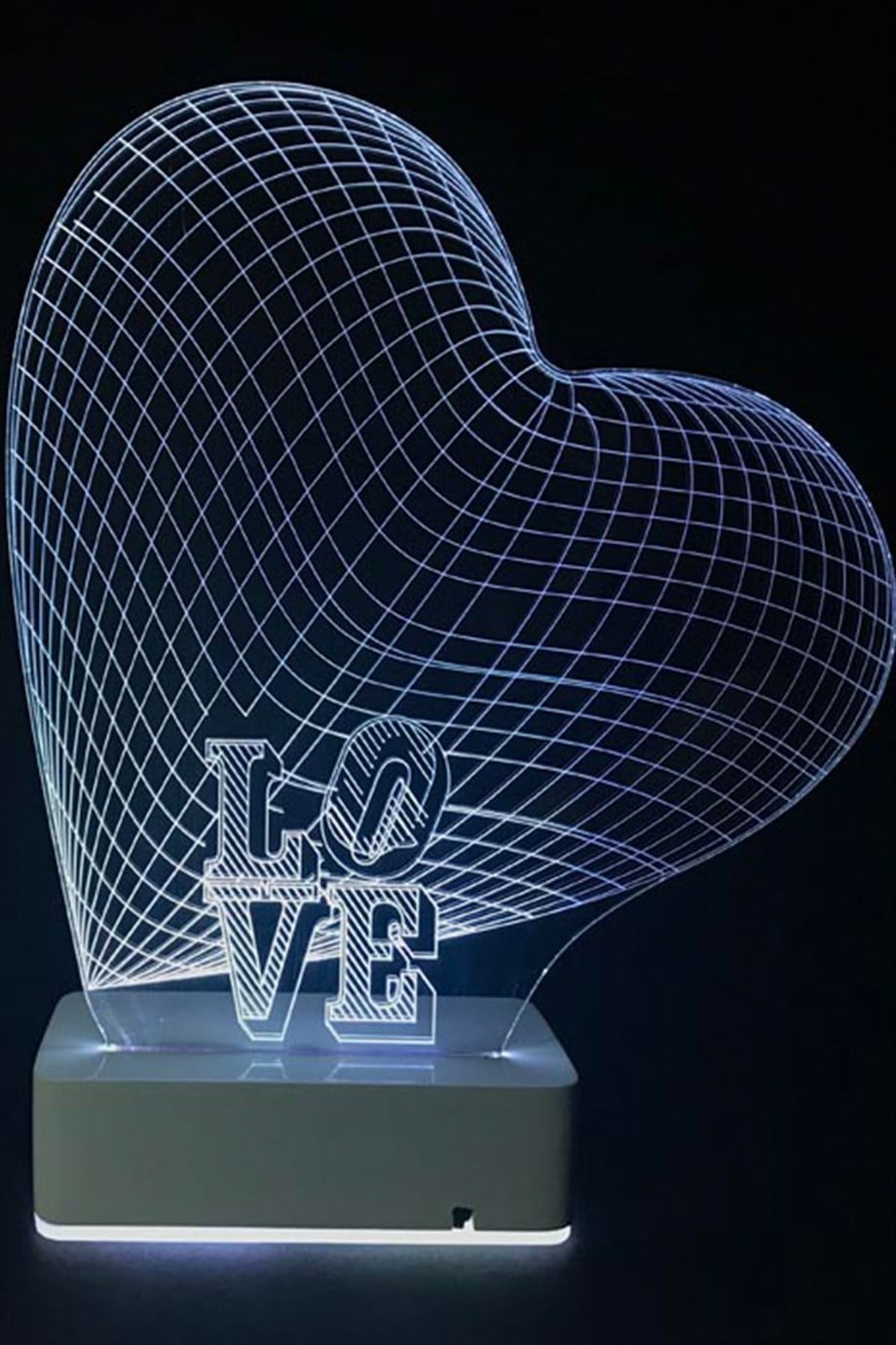 Özel Tasarım 3D 16 Renk Dekoratif Aşk Led Lamba