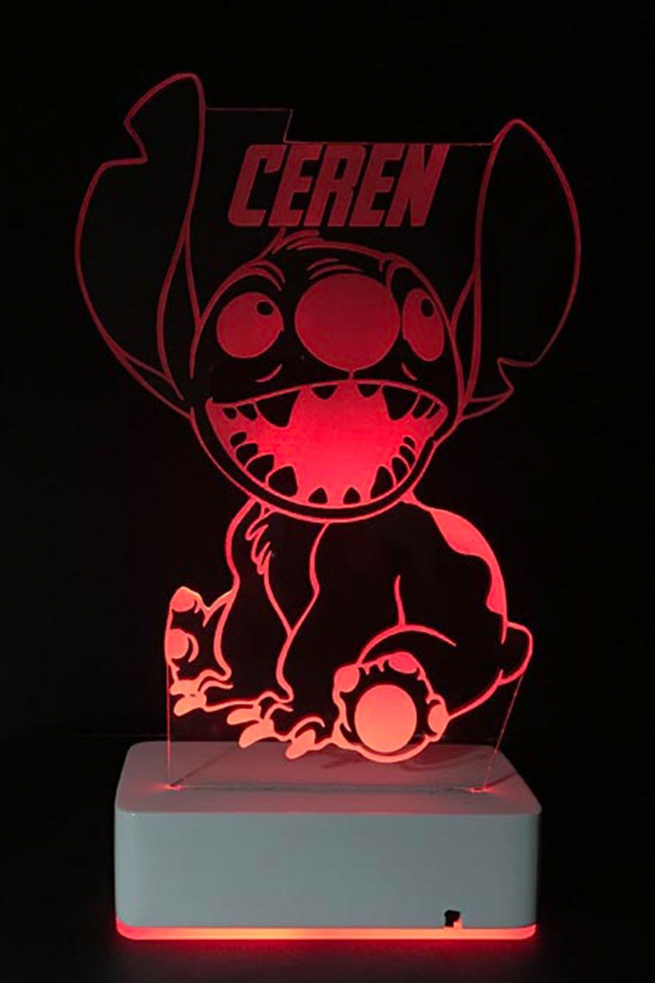 Özel Tasarım 3D Stitch Masaüstü Led Lamba