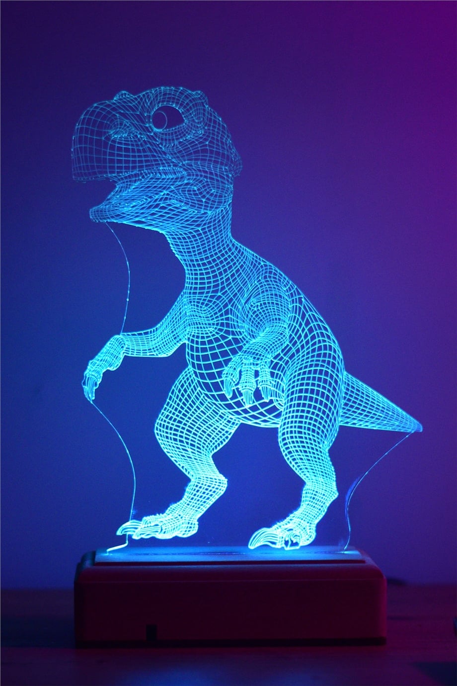 Özel Tasarım Dinazor 3D 16 Renk Dekoratif Led Lamba