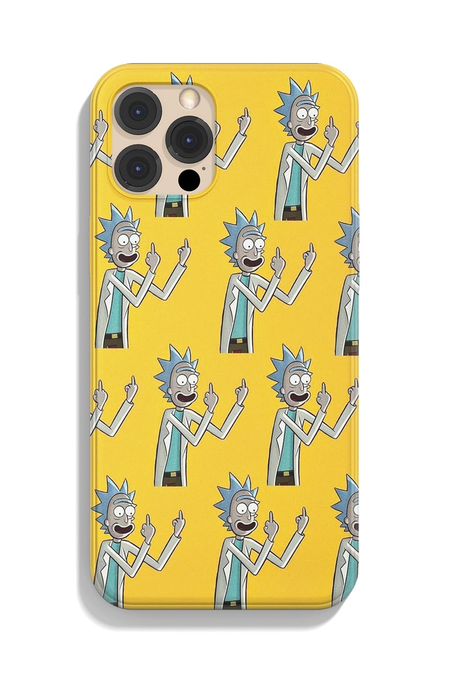 Rick And Morty - Rick Siyah Silikon Baskılı Telefon Kılıfı