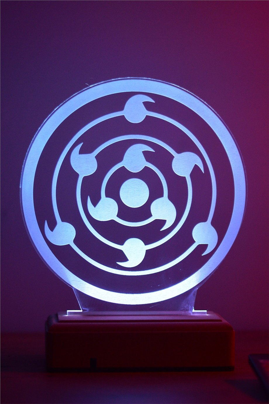 Sharingan Naruto Sembol 16 Renk Anime Gece Lambası