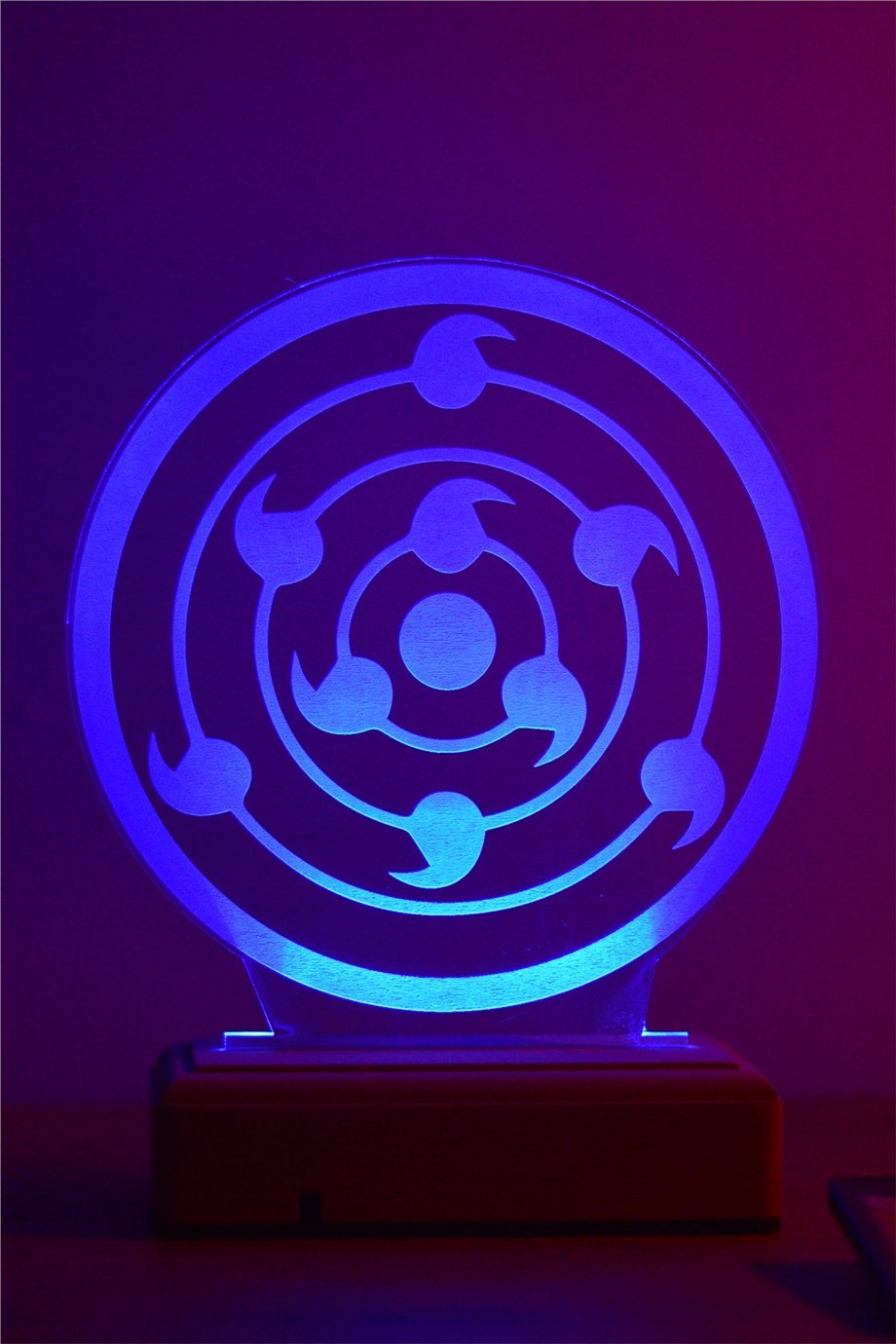 Sharingan Naruto Sembol 16 Renk Anime Gece Lambası