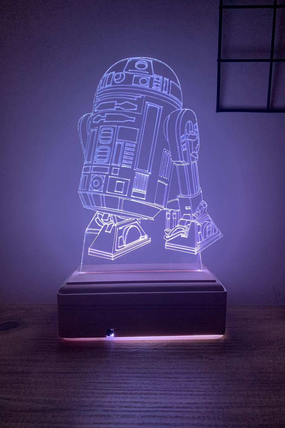 Star Wars R2d2 Droid/Robot 3d 16 Renk Gece Lambası