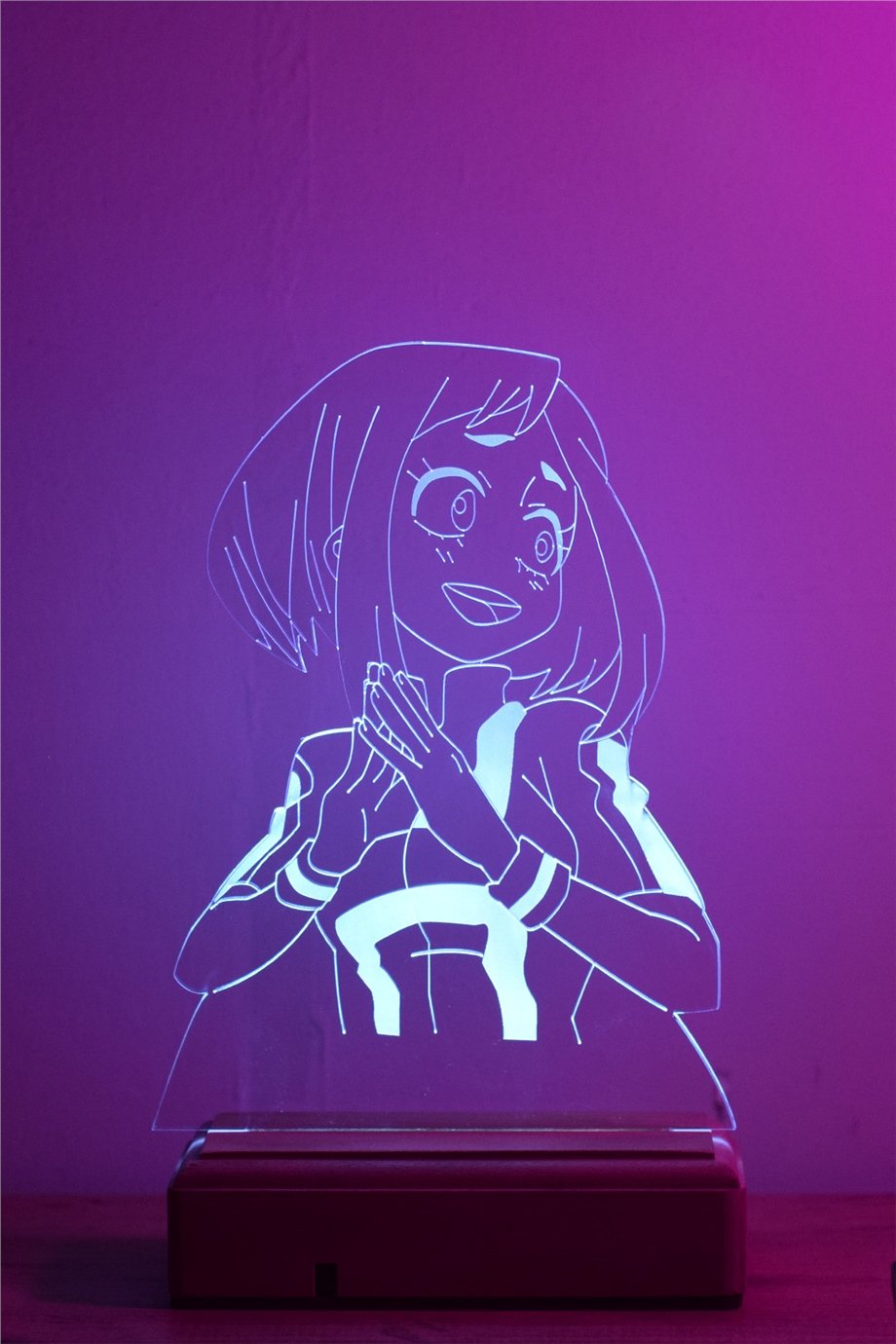 Uraraka Gravity -  My Hero Academia 16 Renk Anime Gece Lambası