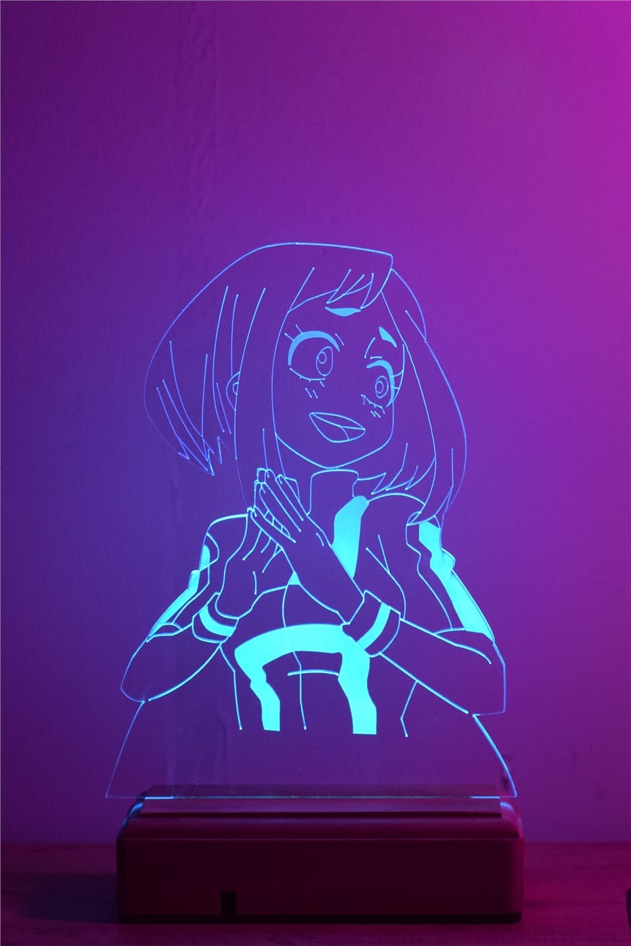 Uraraka Gravity -  My Hero Academia 16 Renk Anime Gece Lambası