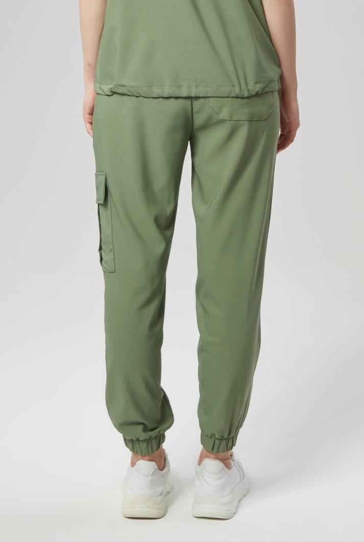 Extreme Cool Woman - Premium Çift Yön Likralı Doktor Hemşire Tek Alt Forma (KADIN), Yosun