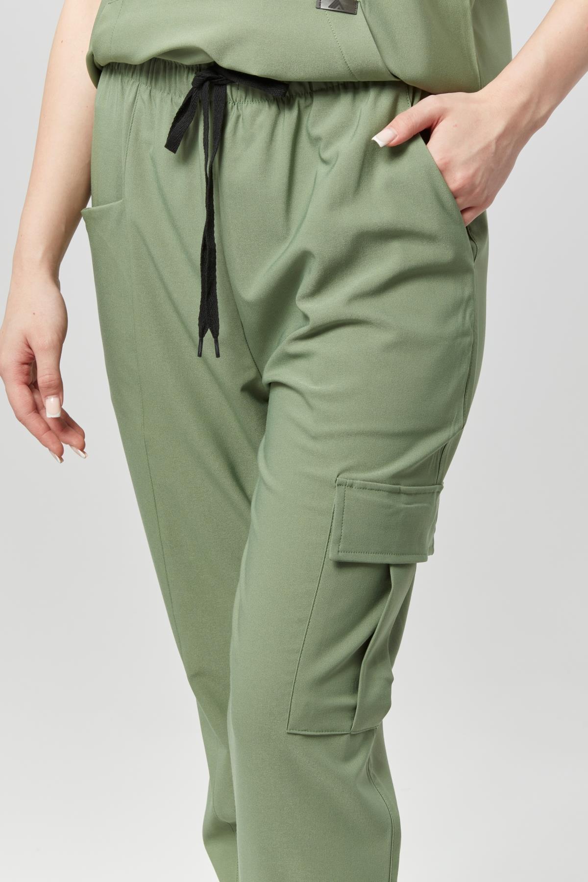 Extreme Cool Woman - Premium Çift Yön Likralı Doktor Hemşire Tek Alt Forma (KADIN), Yosun