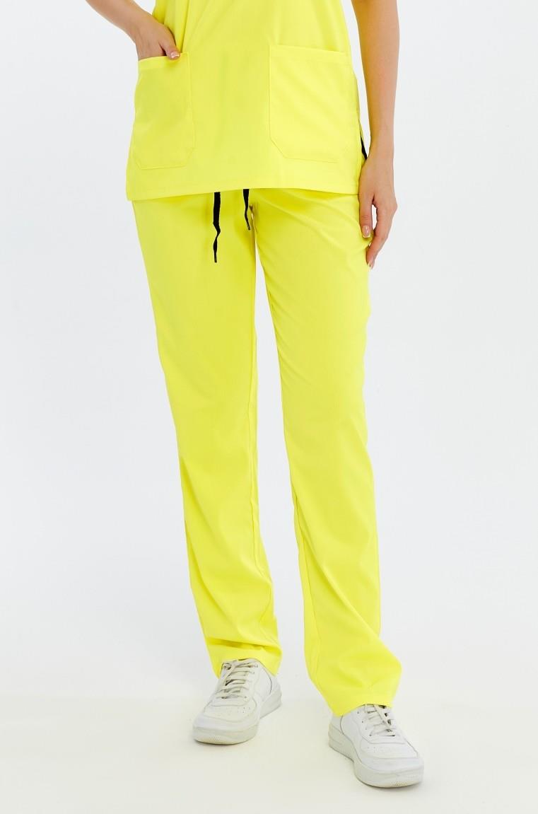 Happiness Basic - Likralı Doktor Hemşire Tek Alt Forma (UNISEX), Limon Sarısı