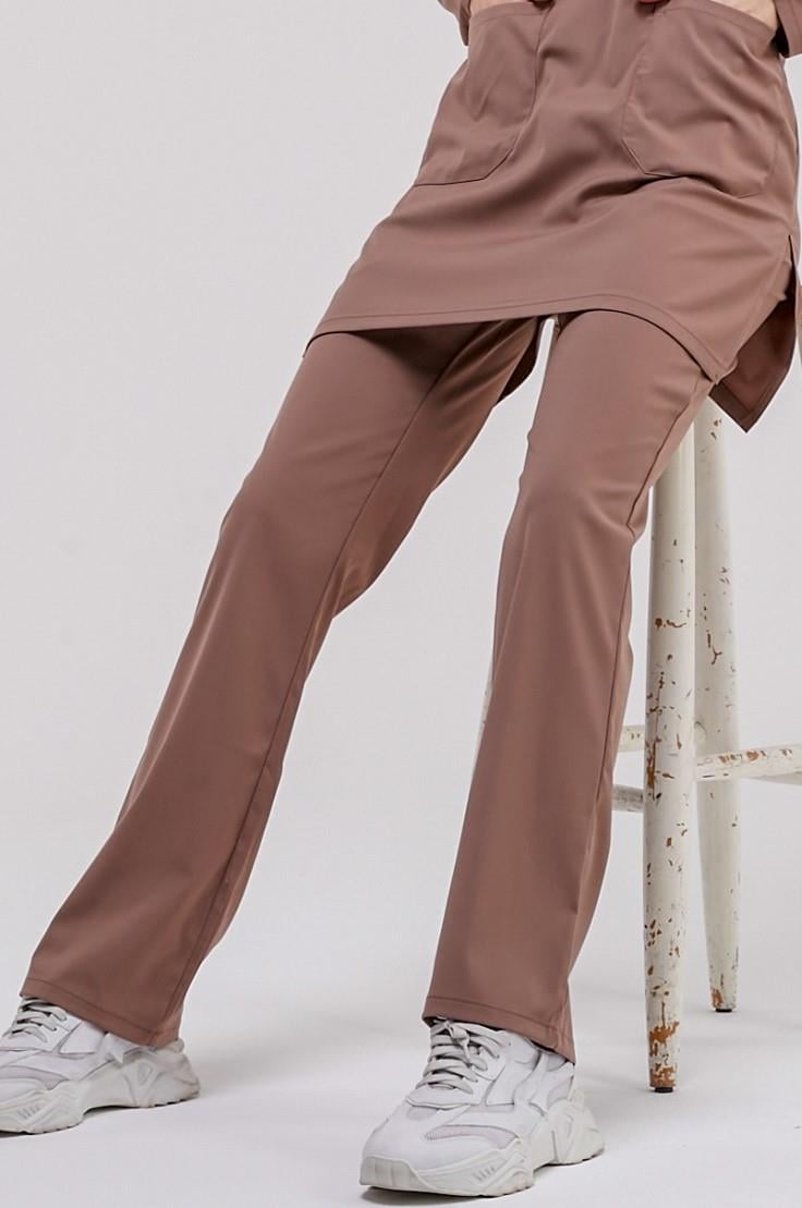 Happiness Modest - Likralı Doktor Hemşire Tesettür Tek Alt Forma, Taş Beji