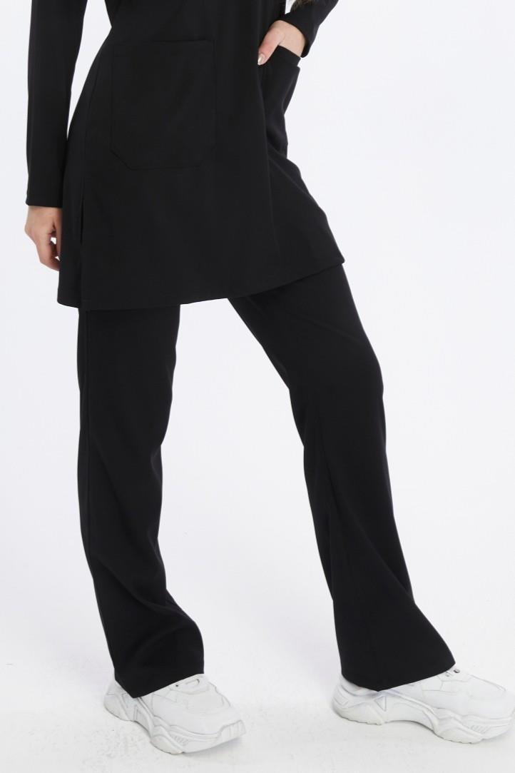 Happiness Modest - Likralı Doktor Hemşire Tesettür Tek Alt Forma, Siyah