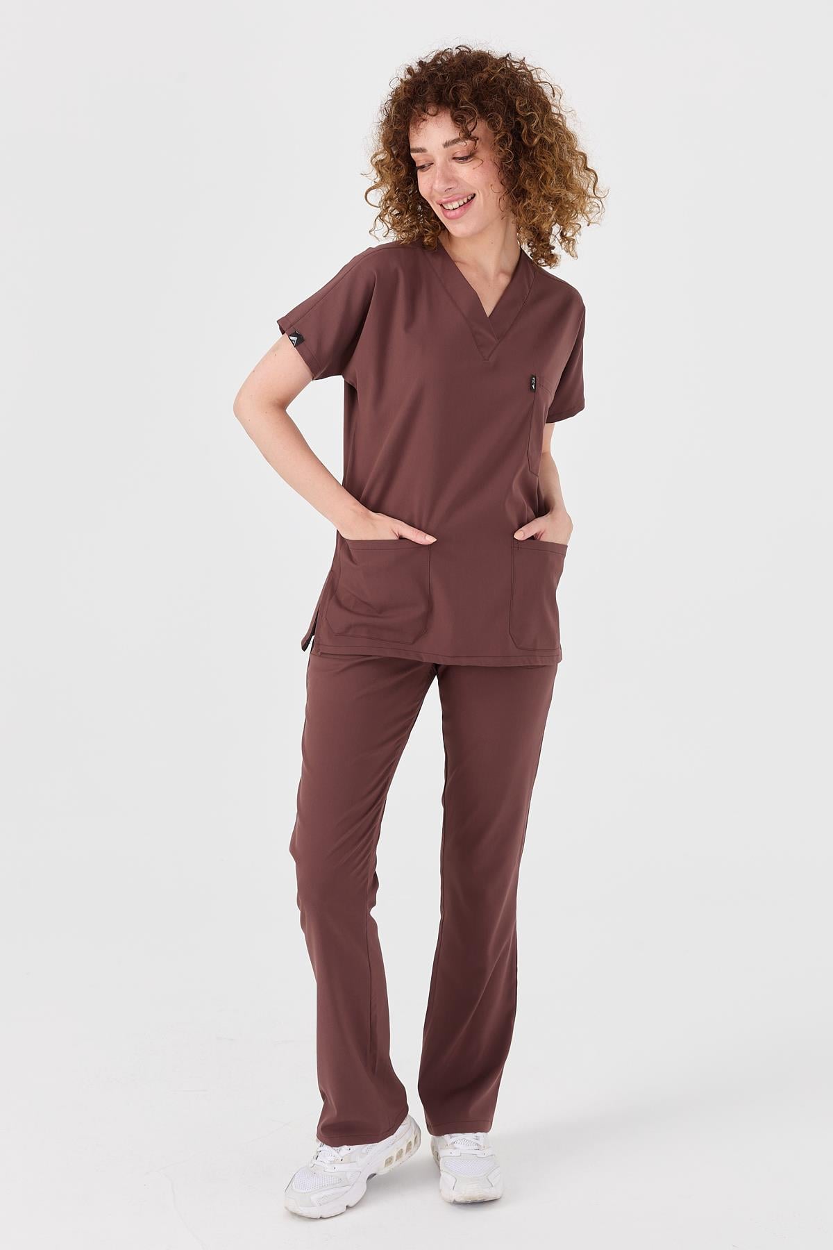 Happiness Spaniard - Doktor Hemşire Forma Takımı (KADIN), Çikolata Kahve