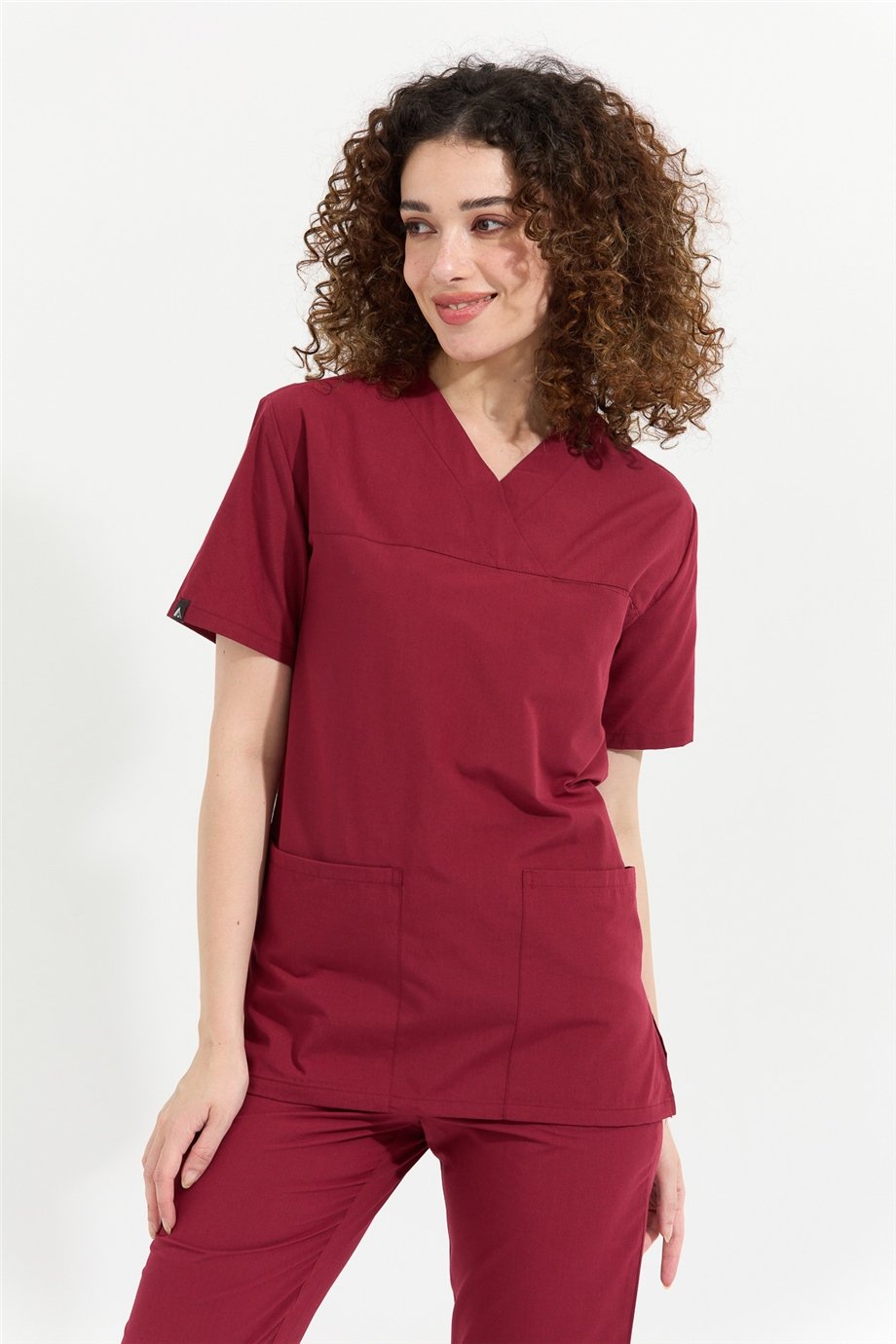 TerryCotton Basic - Doktor Hemşire Forma Takımı, Bordo