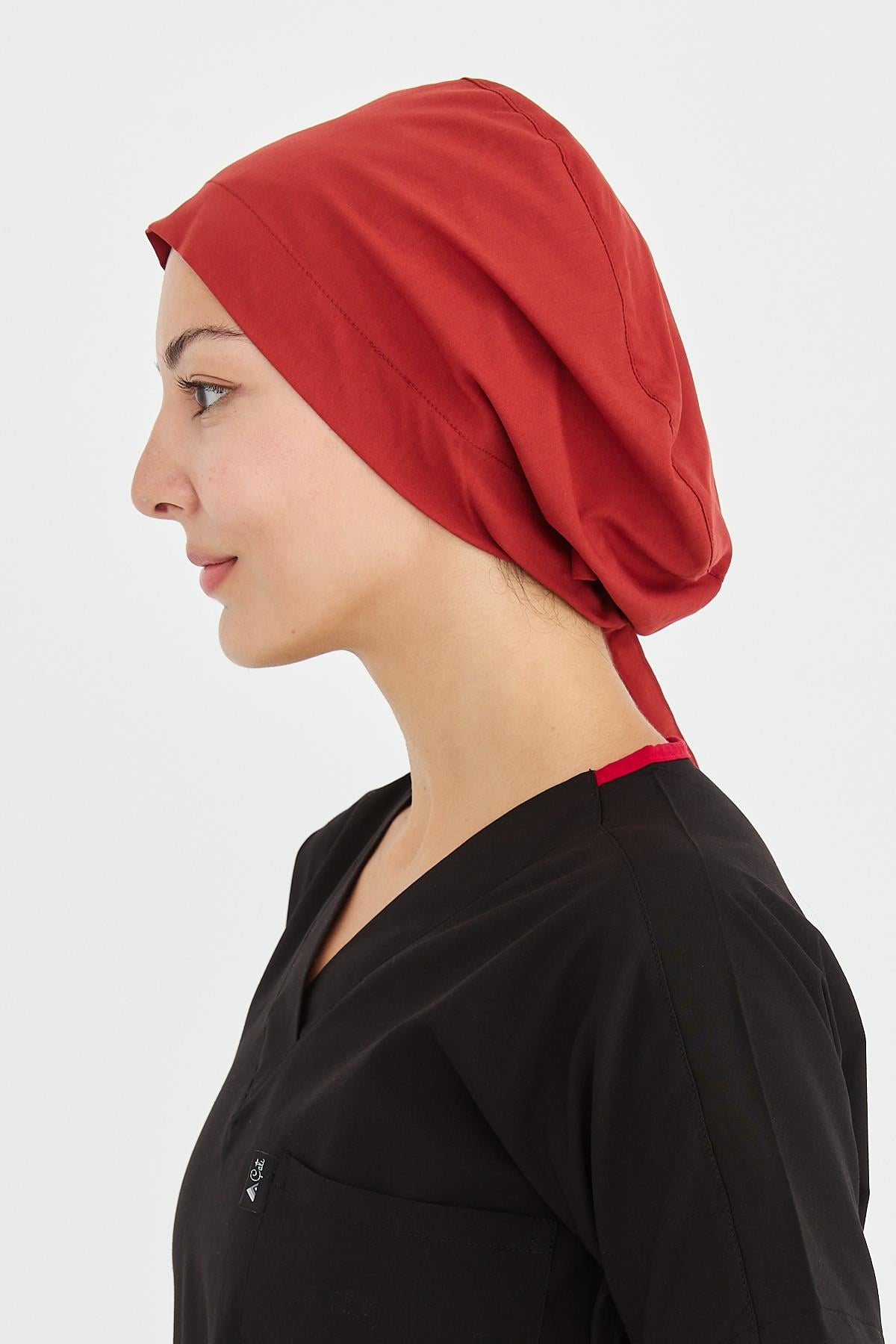 UltraLycra Doktor Hemşire Cerrahi Bone Aşçı Bonesi İş Bandanası, Kiremit