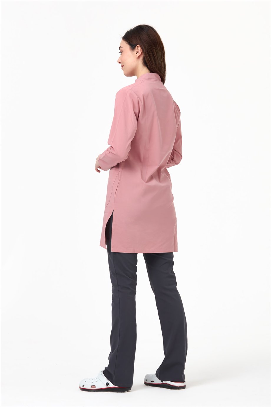 UltraLycra Harmony/Modest - Doktor Hemşire Forma Takımı, Bronz Pembe/Antrasit