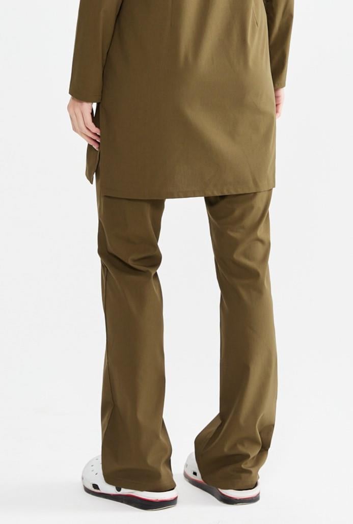 UltraLycra Modest - Likralı Doktor Hemşire Tesettür Tek Alt Forma, Haki