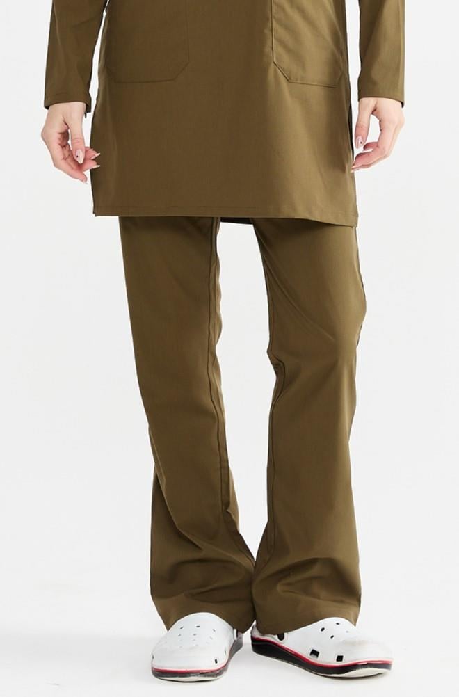 UltraLycra Modest - Likralı Doktor Hemşire Tesettür Tek Alt Forma, Haki