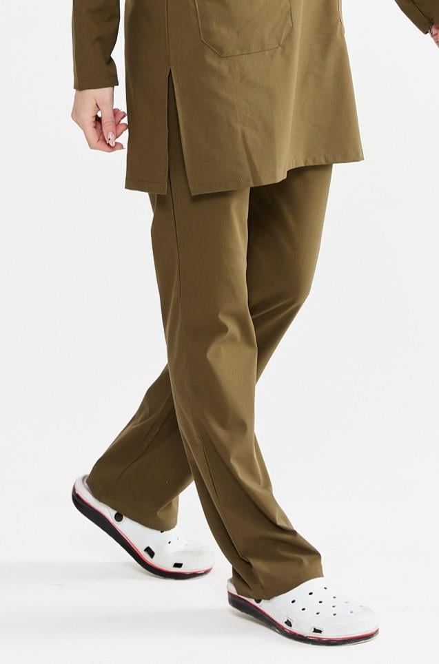 UltraLycra Modest - Likralı Doktor Hemşire Tesettür Tek Alt Forma, Haki