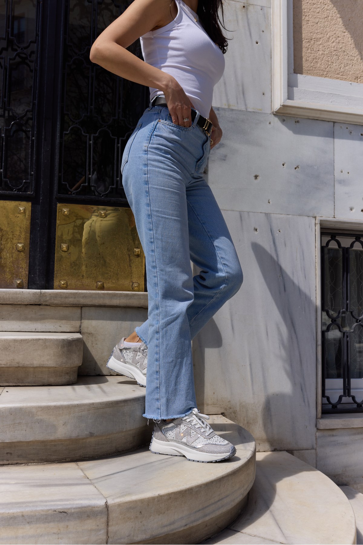 VESSANO KADİN GUMUSTAŞLİ TUL DETAY BAGCIKLI SNEAKER