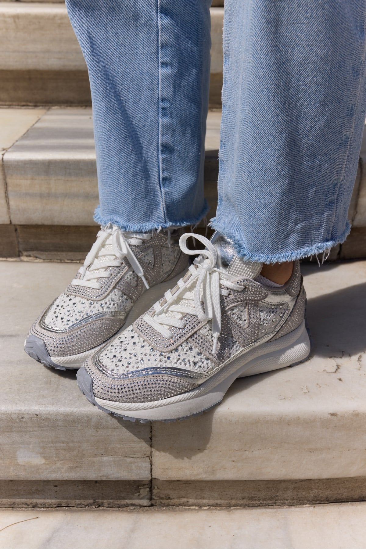 VESSANO KADİN GUMUSTAŞLİ TUL DETAY BAGCIKLI SNEAKER