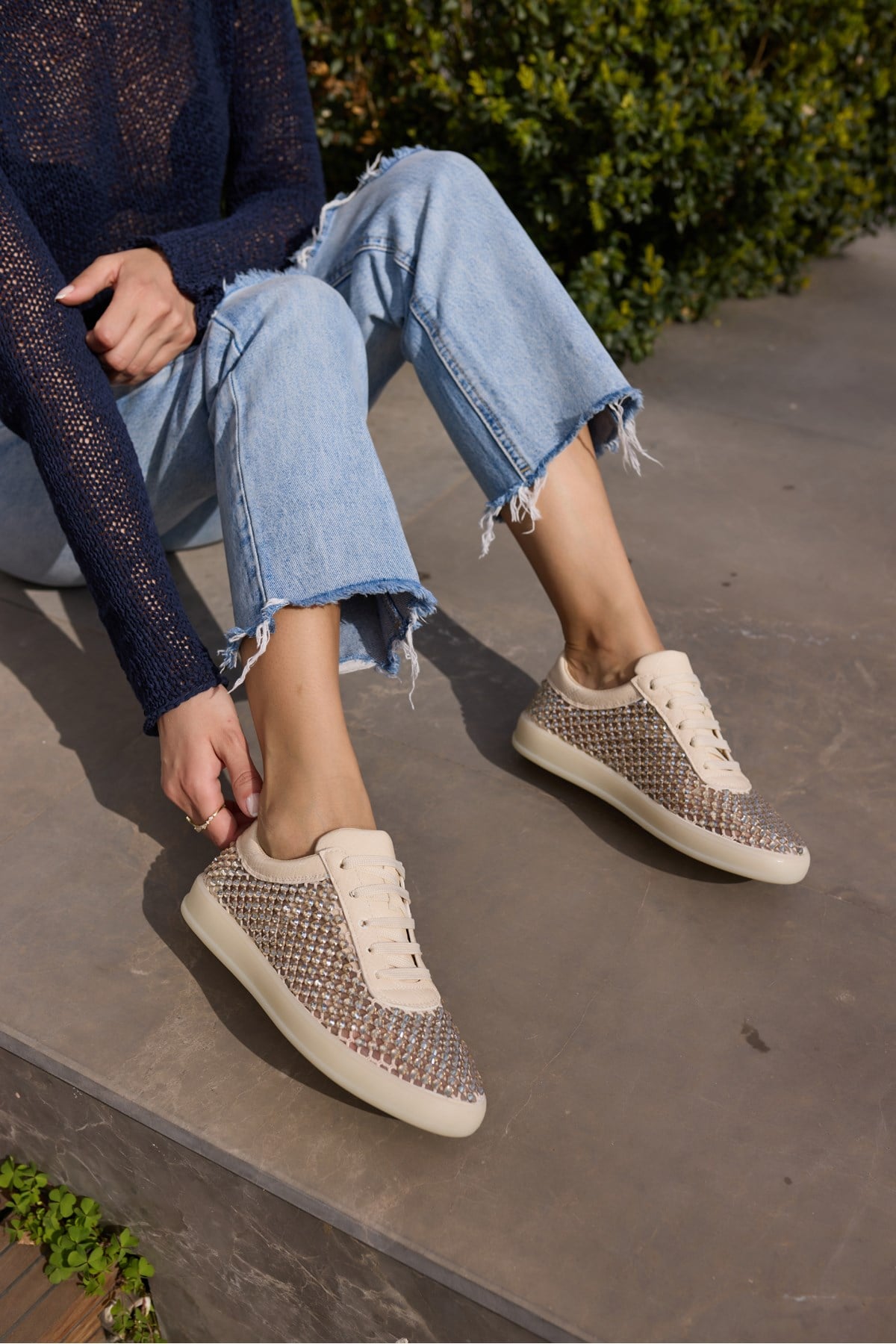 CEDY KADIN BEJ TASLI BAGCIKLI DETAY SNEAKER