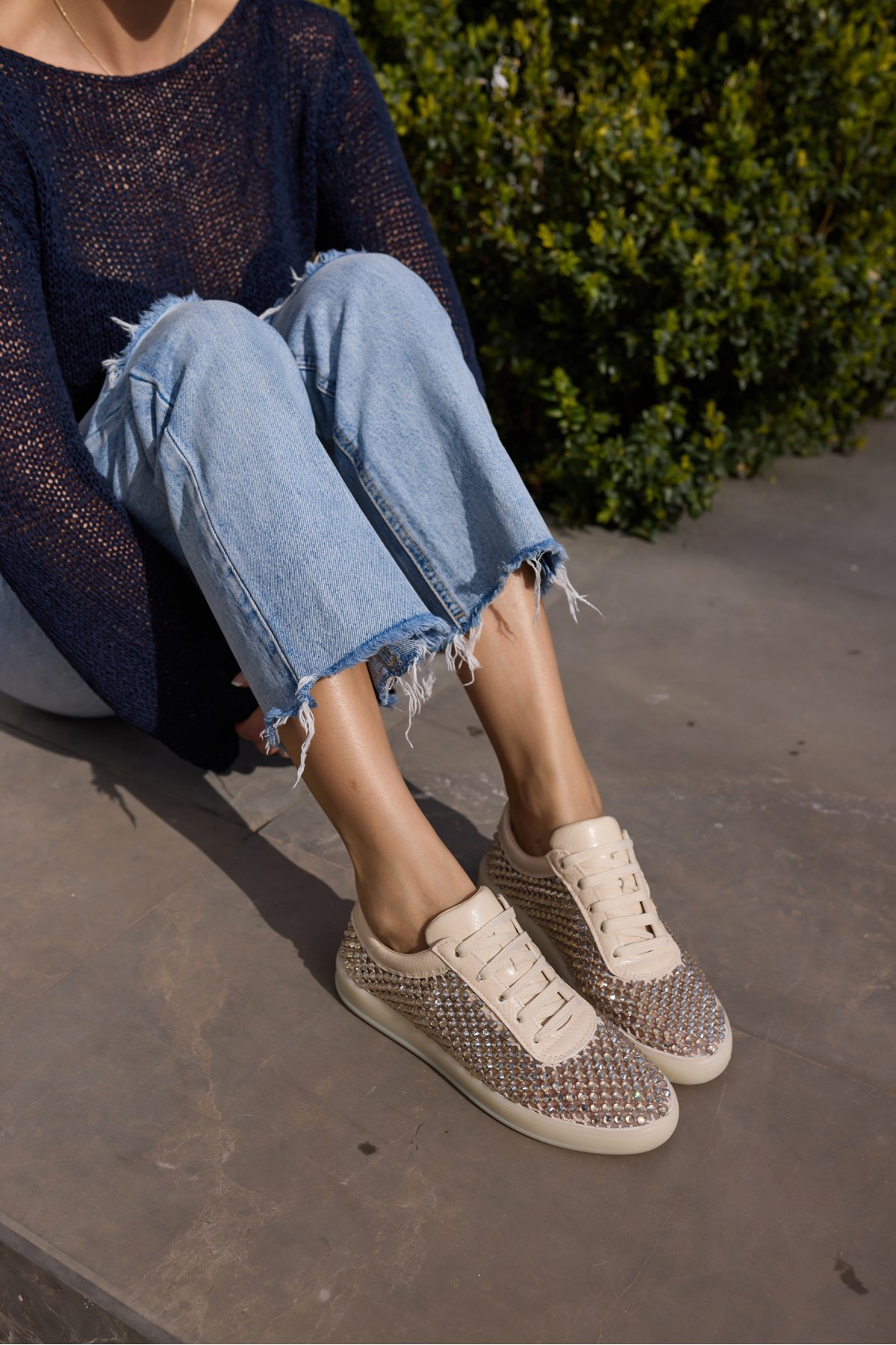 CEDY KADIN BEJ TASLI BAGCIKLI DETAY SNEAKER