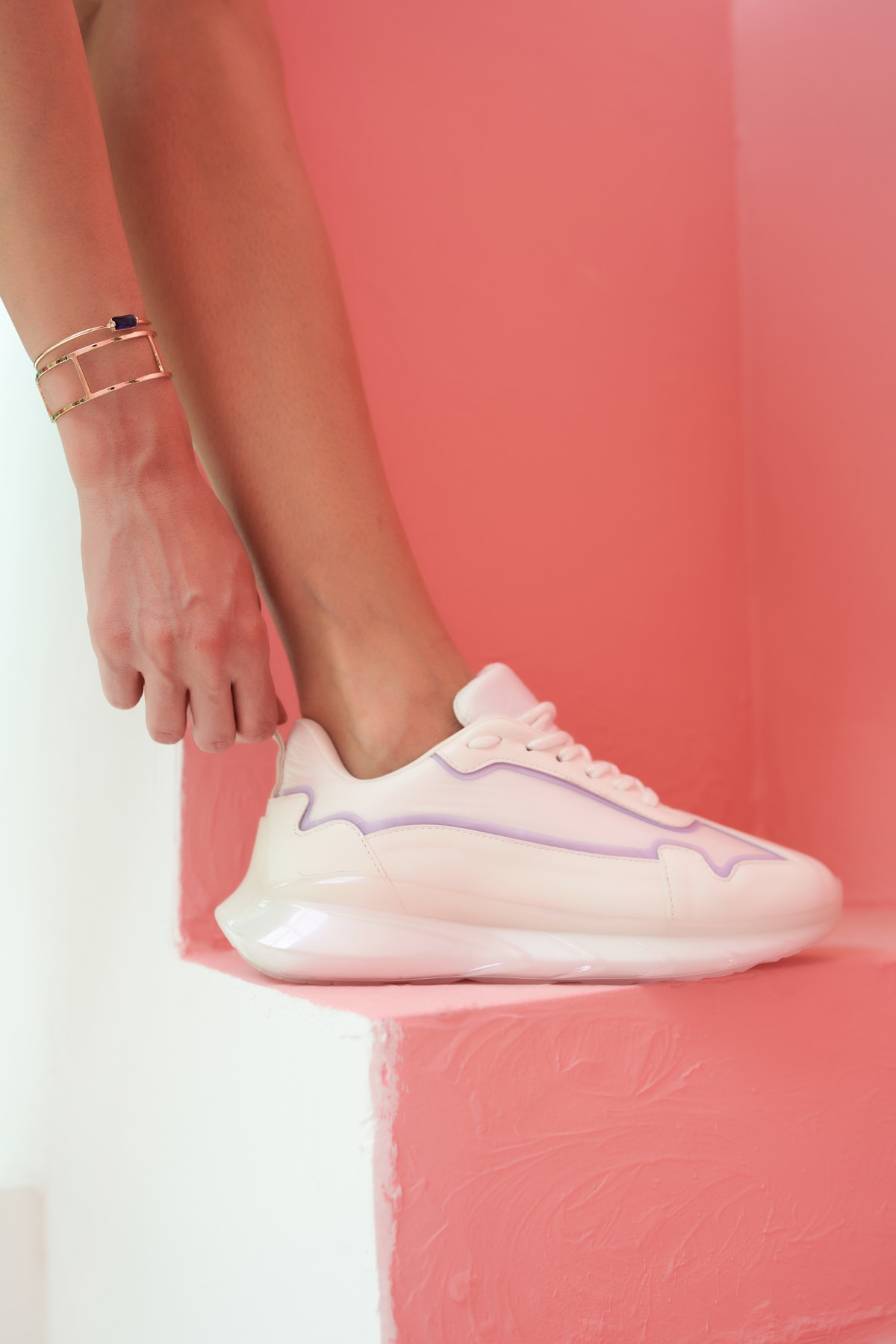 Lyuba Kadın Nude Orange Detay Airtaban Detay Sneakers