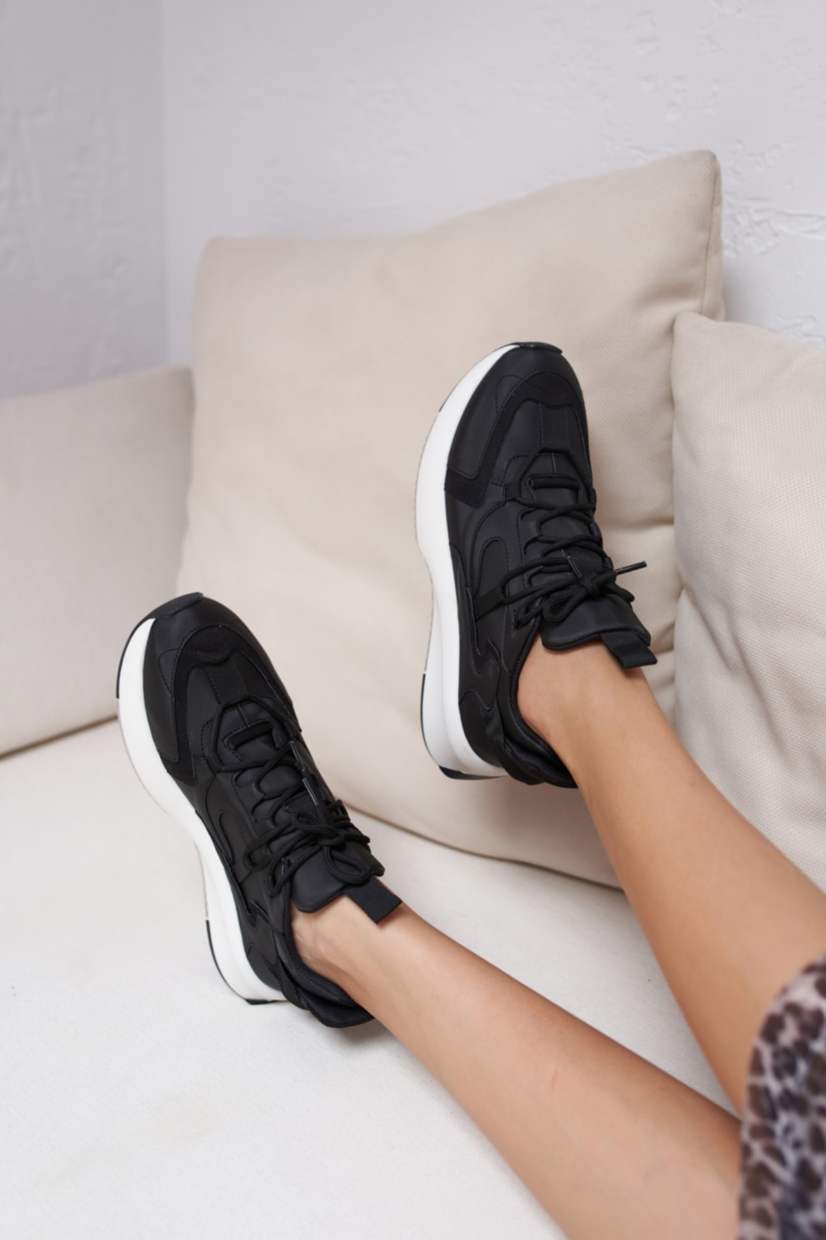 Calista Kadin Siyah Sneakers Ayakkabi