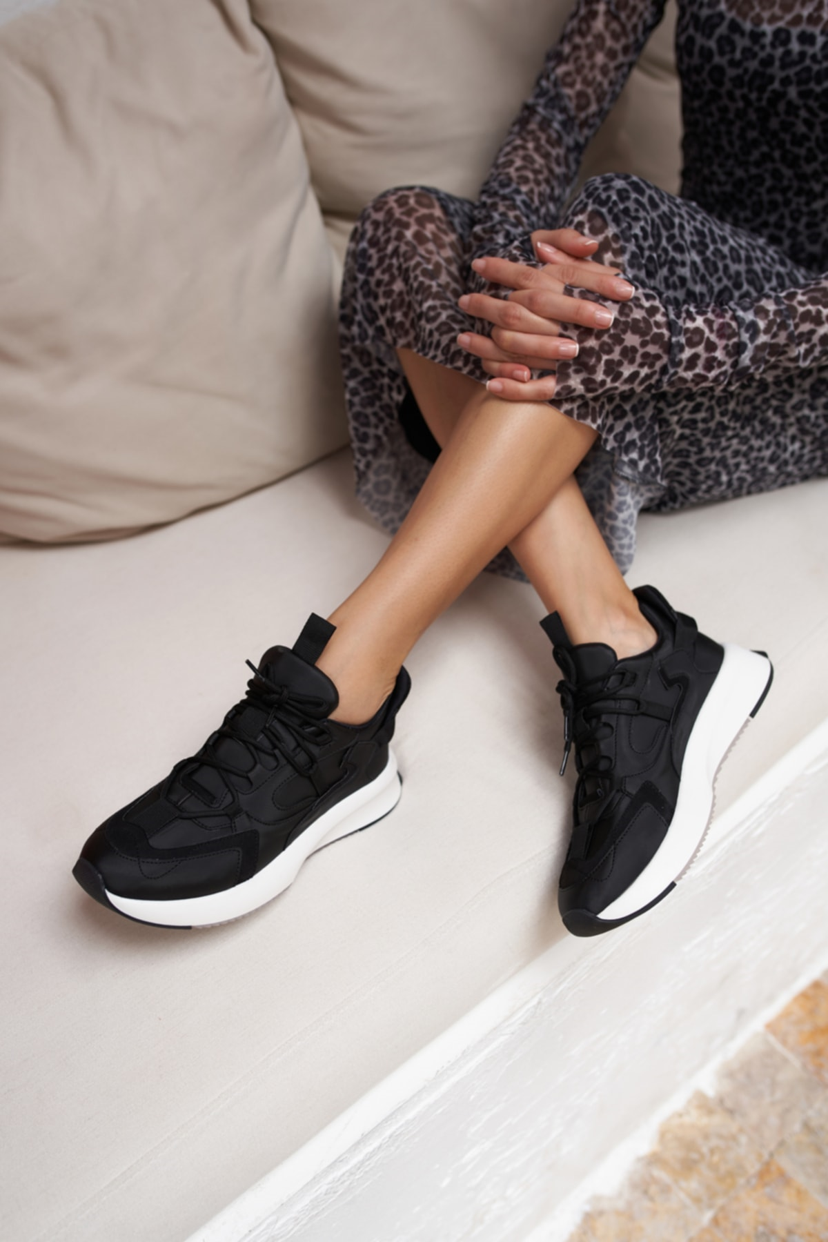 Calista Kadin Siyah Sneakers Ayakkabi
