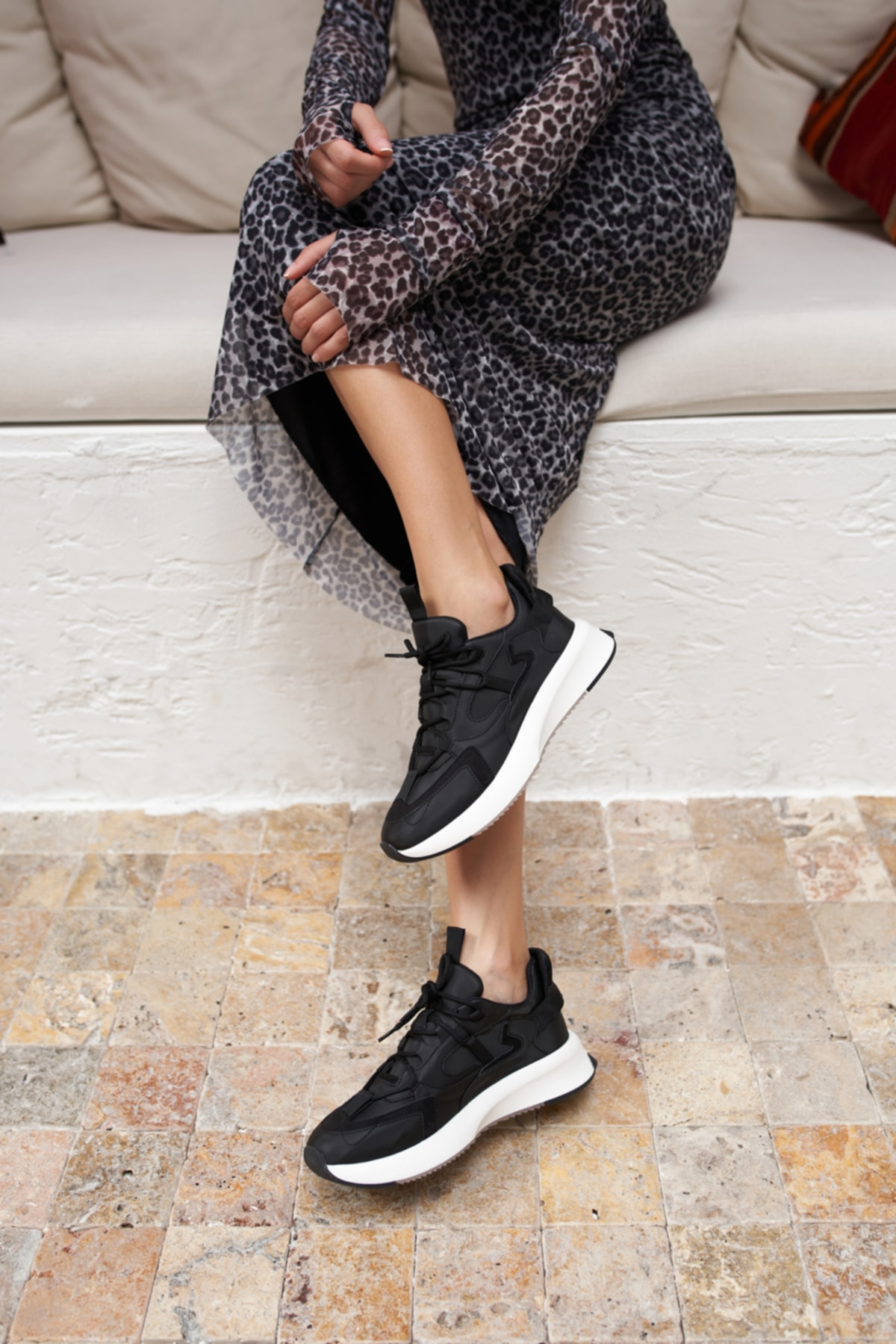 Calista Kadin Siyah Sneakers Ayakkabi