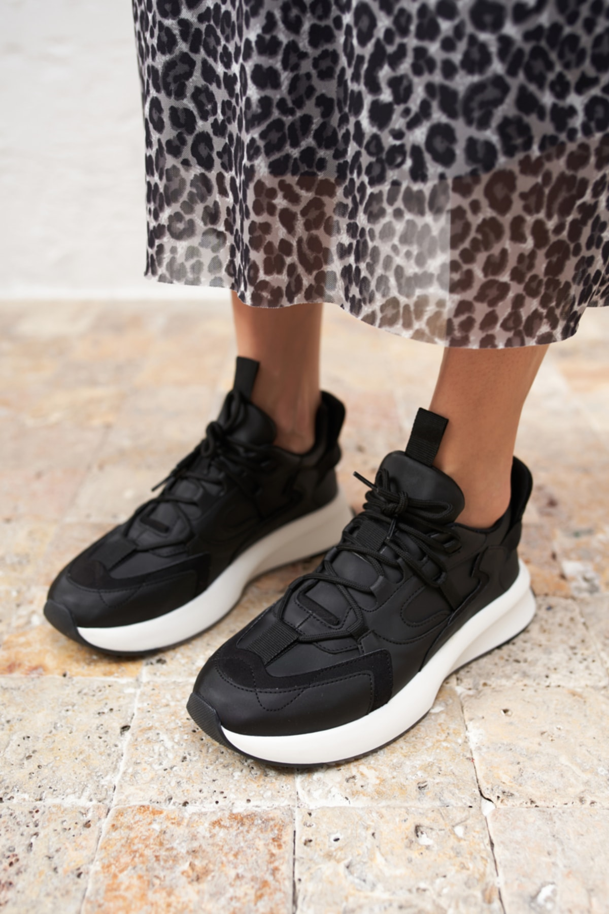 Calista Kadin Siyah Sneakers Ayakkabi