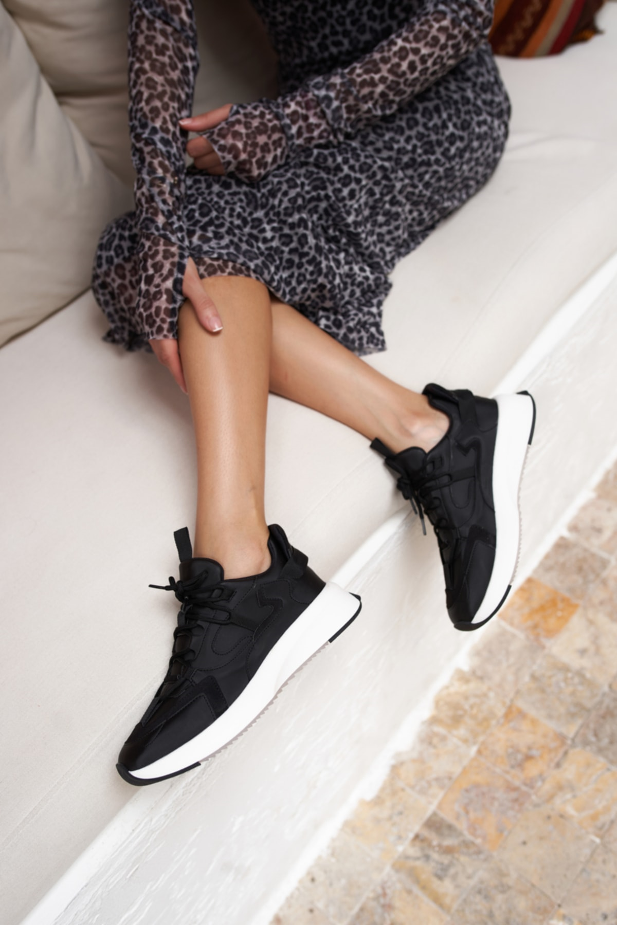 Calista Kadin Siyah Sneakers Ayakkabi