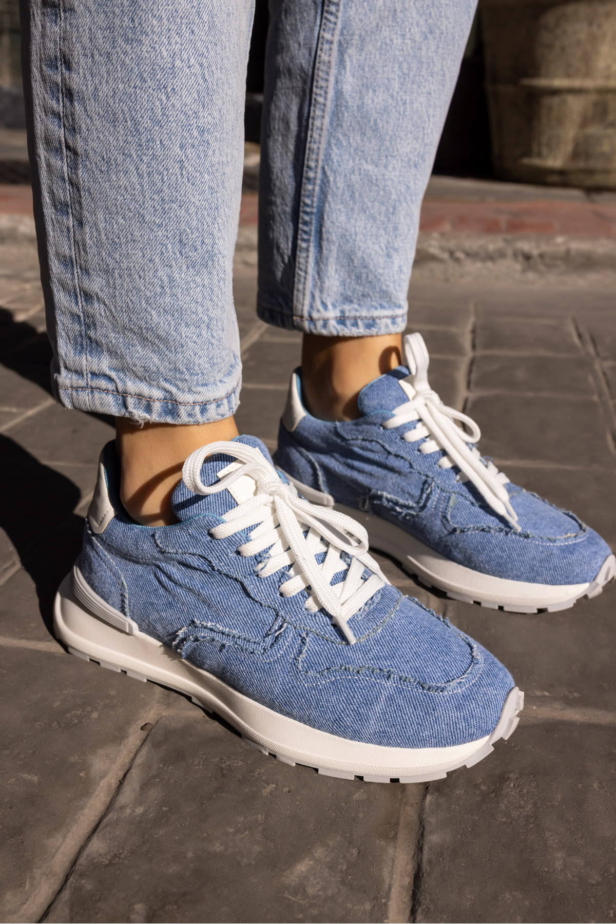 ROBİ KADİN SİYAH KETEN SNEAKER