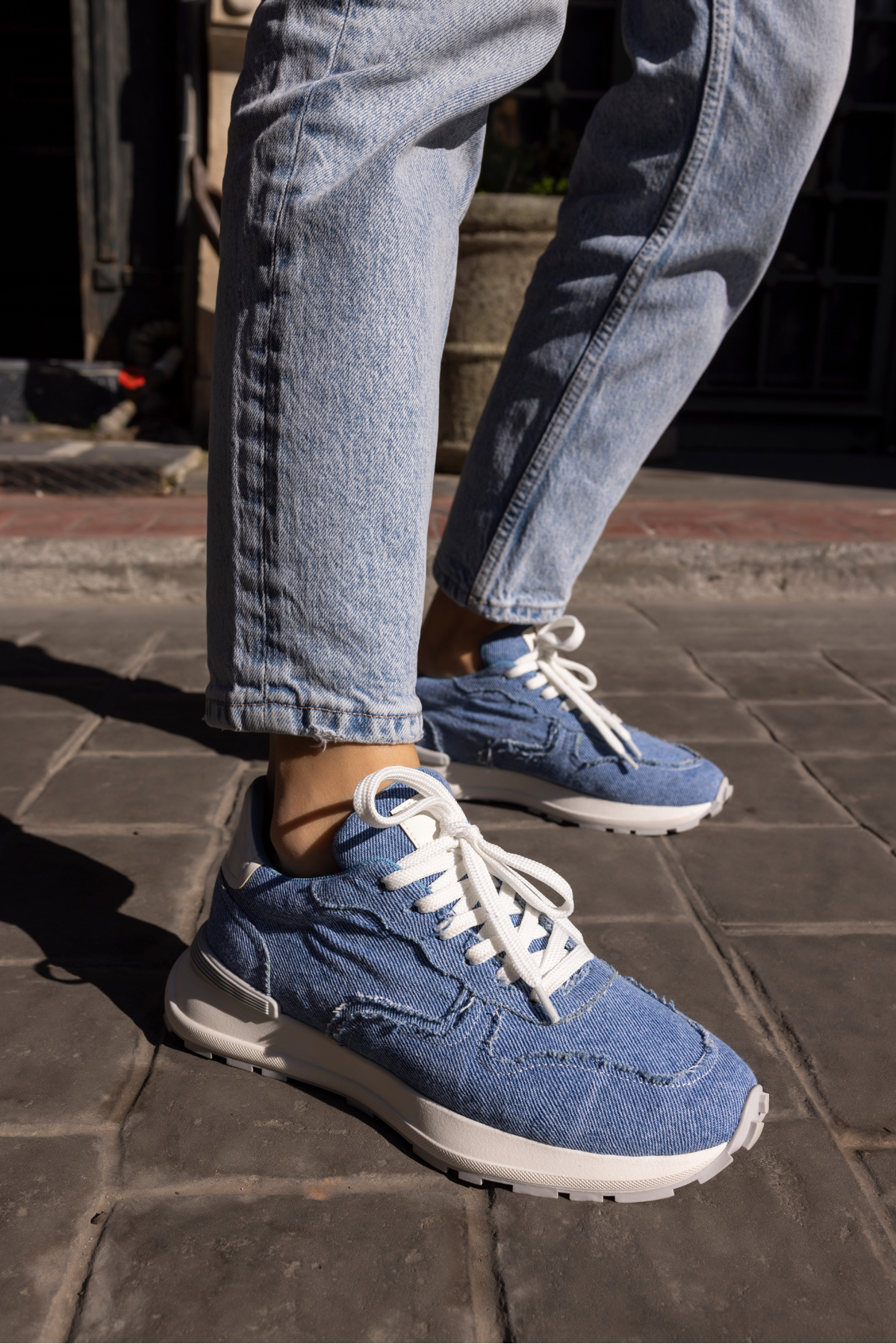 ROBİ KADİN SİYAH KETEN SNEAKER