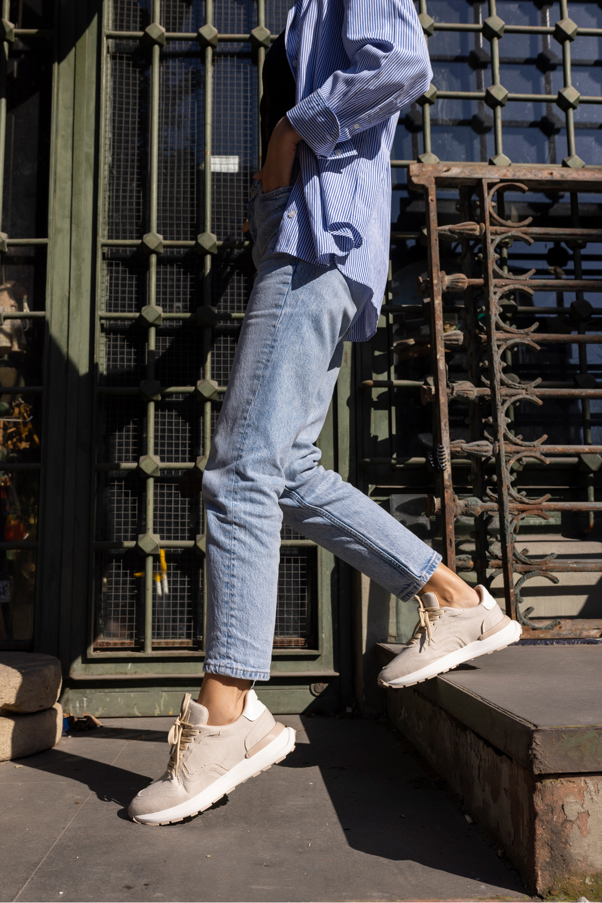 ROBİ KADİN SİYAH KETEN SNEAKER