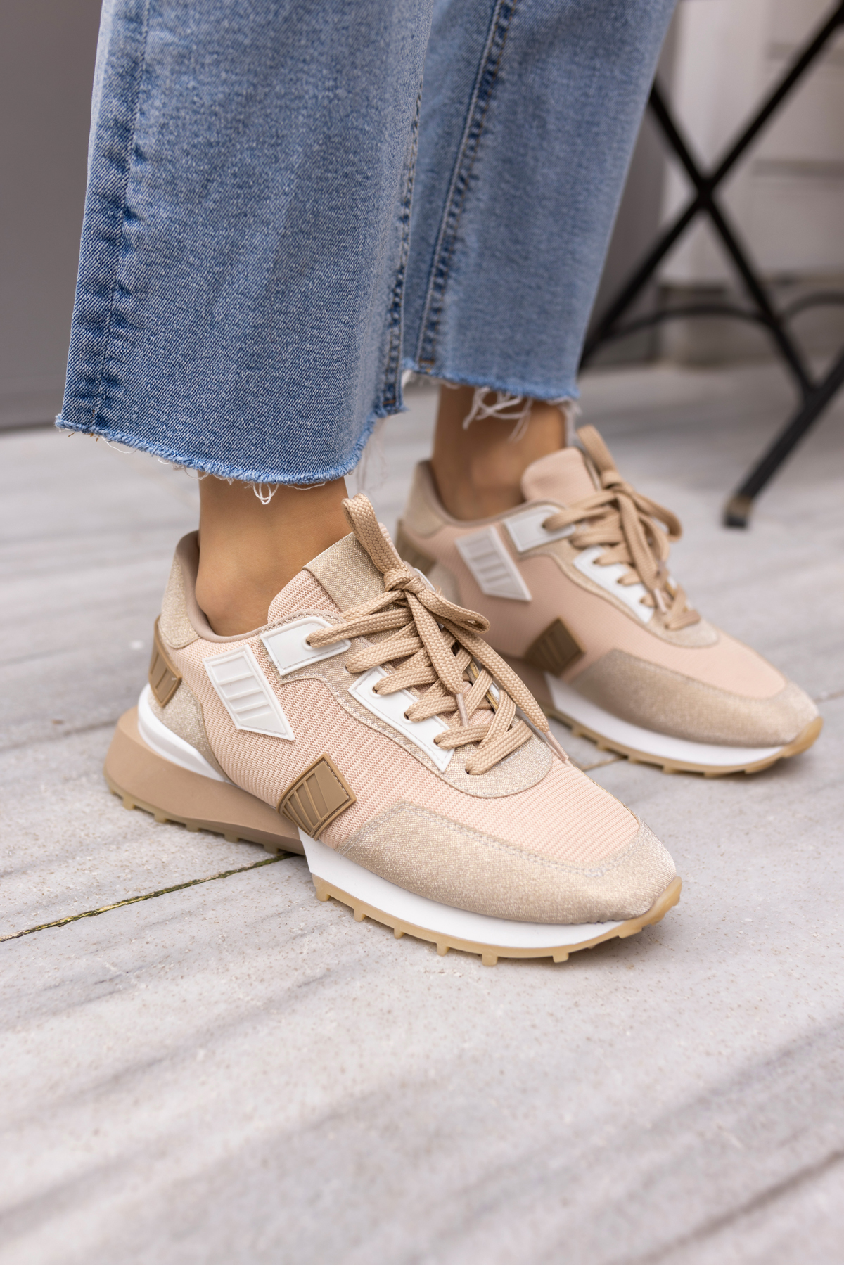 EVORA KADİN SİYAH SİM DETAYLİ SNEAKER
