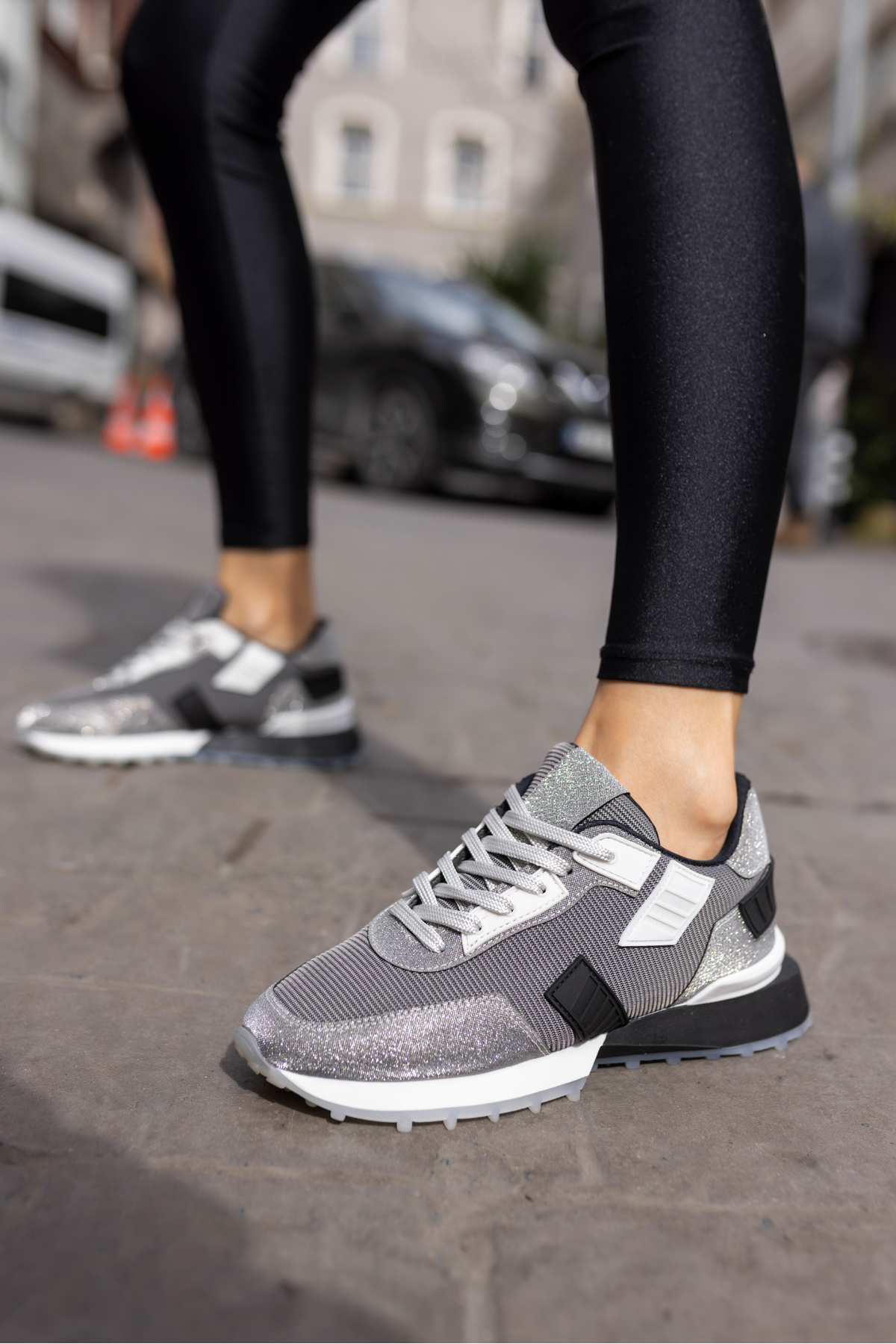 EVORA KADİN SİYAH SİM DETAYLİ SNEAKER