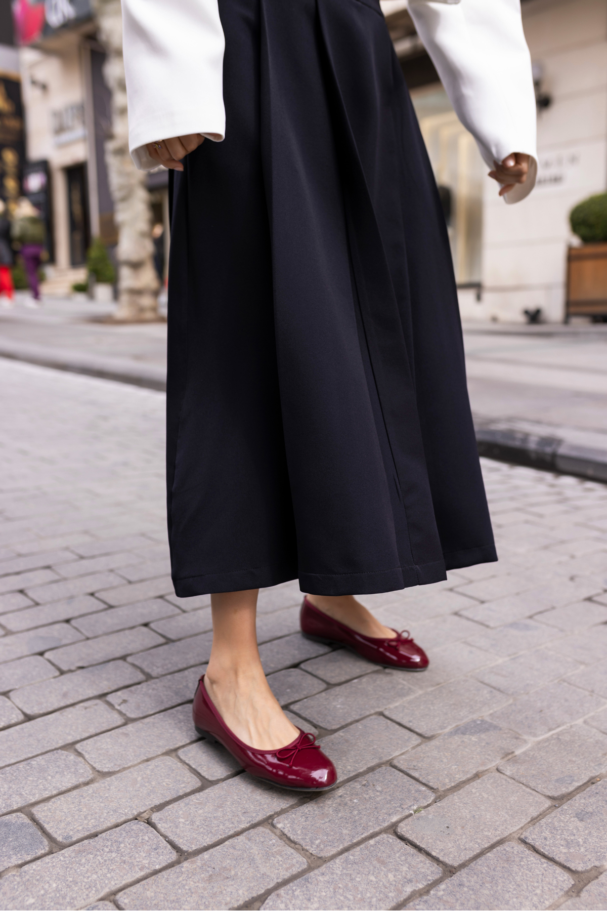 BALLE KADİN BORDO RUGAN BALERIN BABET