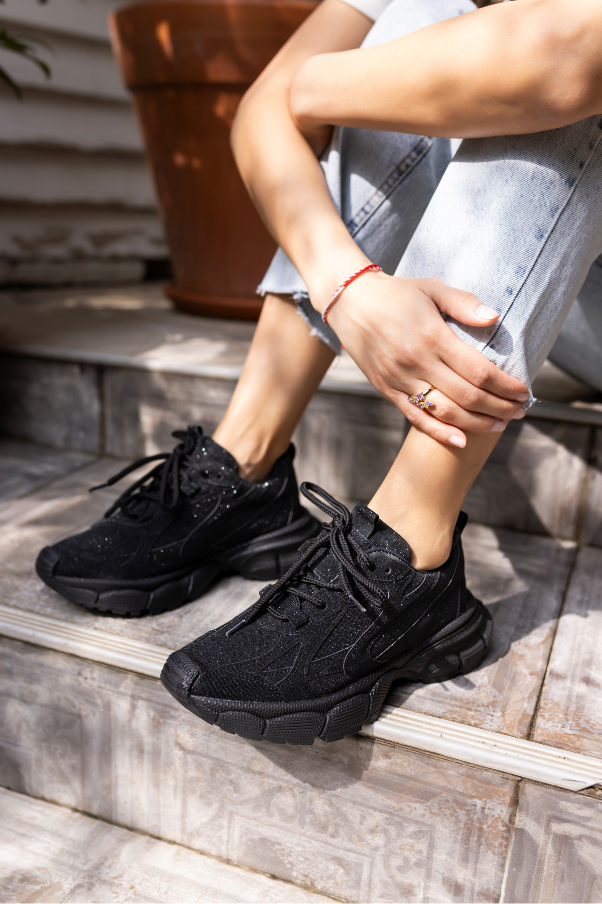 GENT KADİN GUMUS SİMLİ BEYAZ TABAN SNEAKER