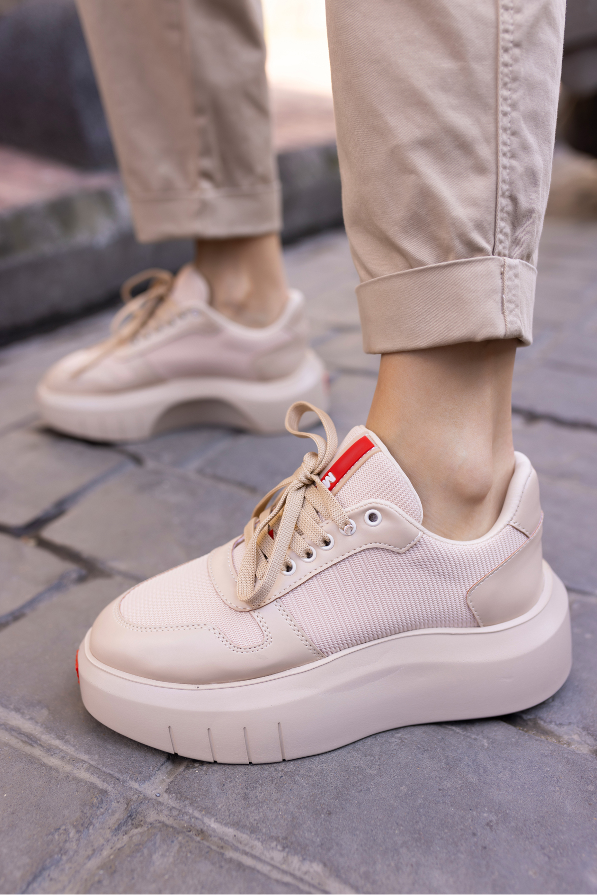 BUMMER KADİN SİYAH CİLT 5 CM TOPUK BOYU SNEAKER