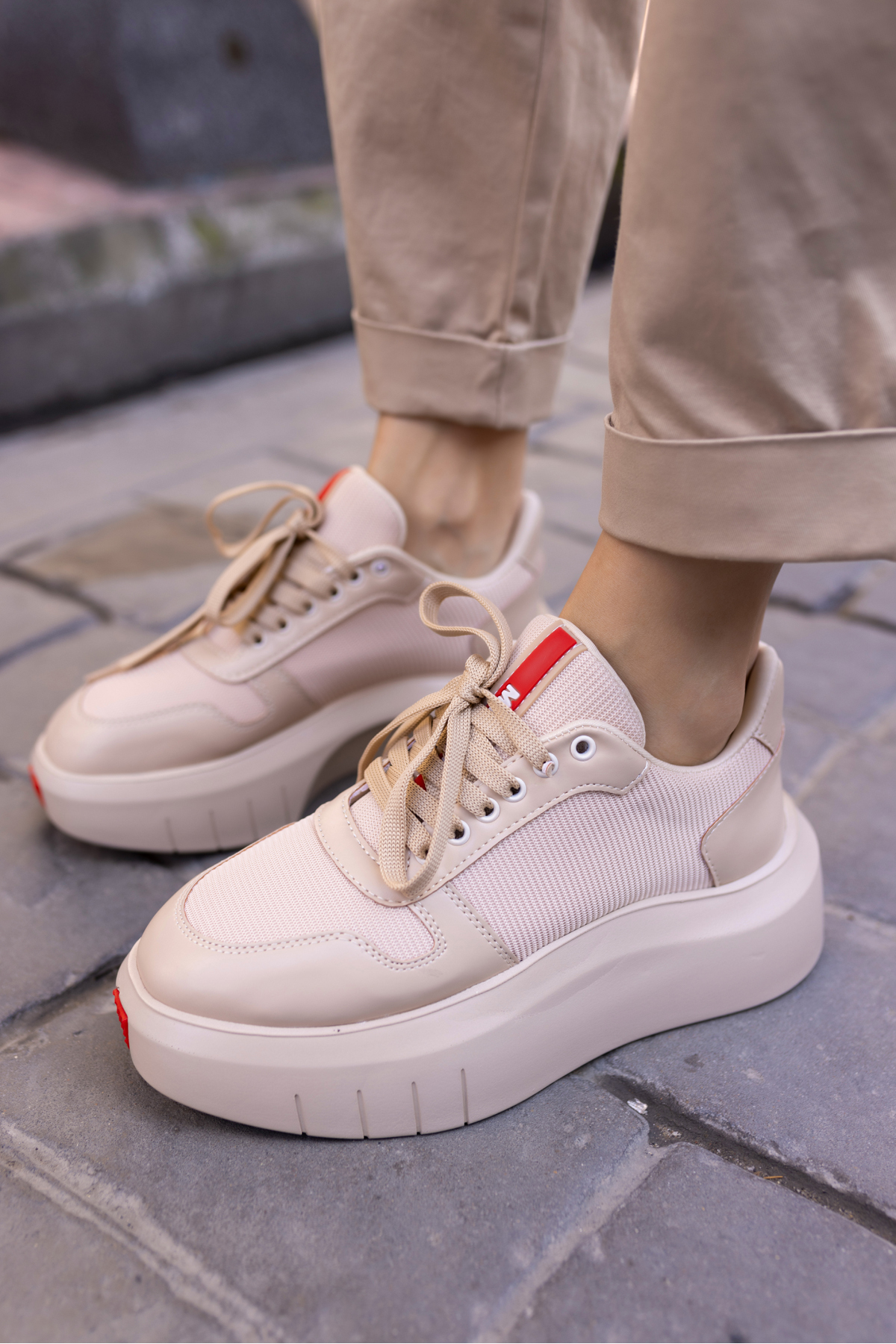 BUMMER KADİN SİYAH CİLT 5 CM TOPUK BOYU SNEAKER