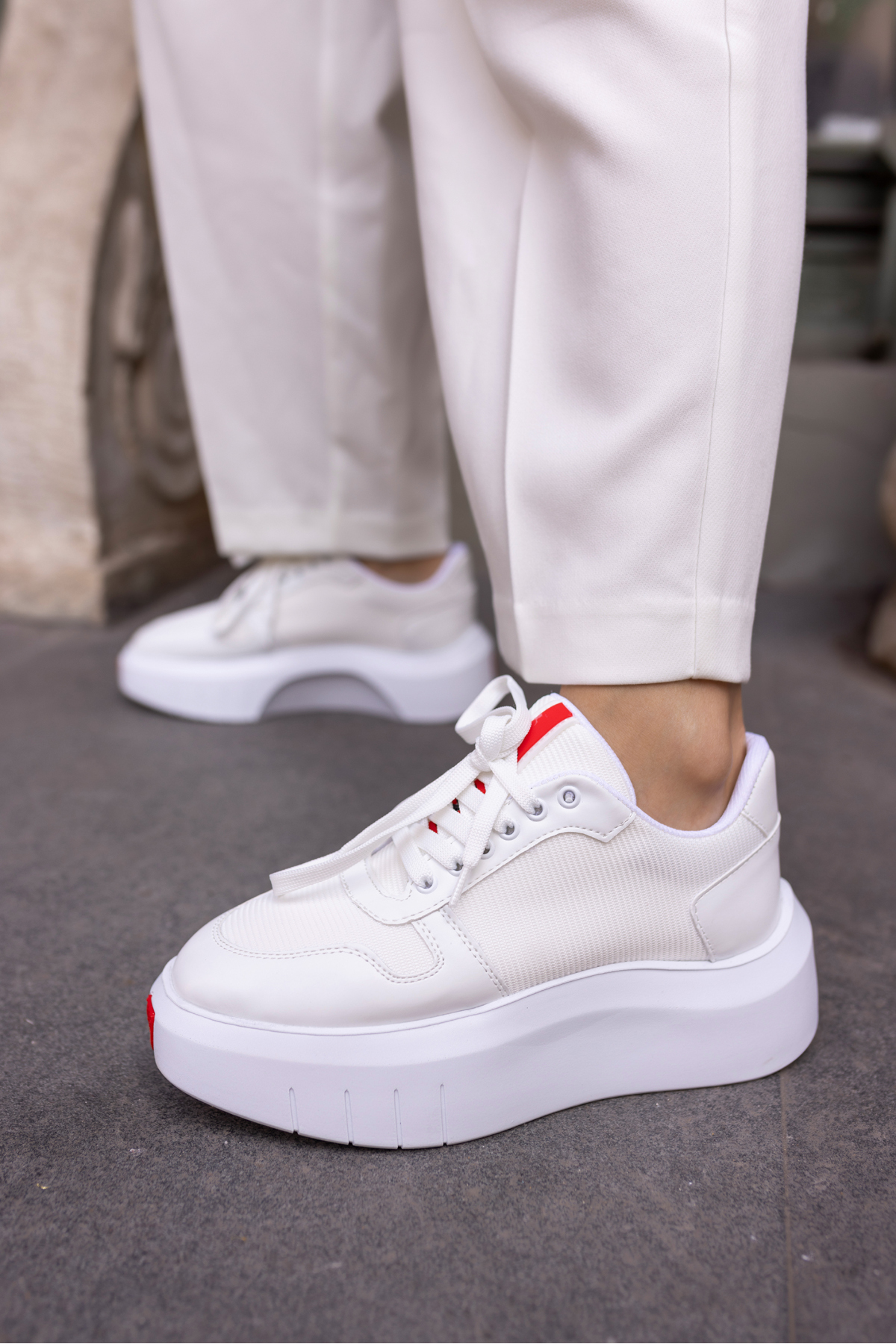 BUMMER KADİN SİYAH CİLT 5 CM TOPUK BOYU SNEAKER