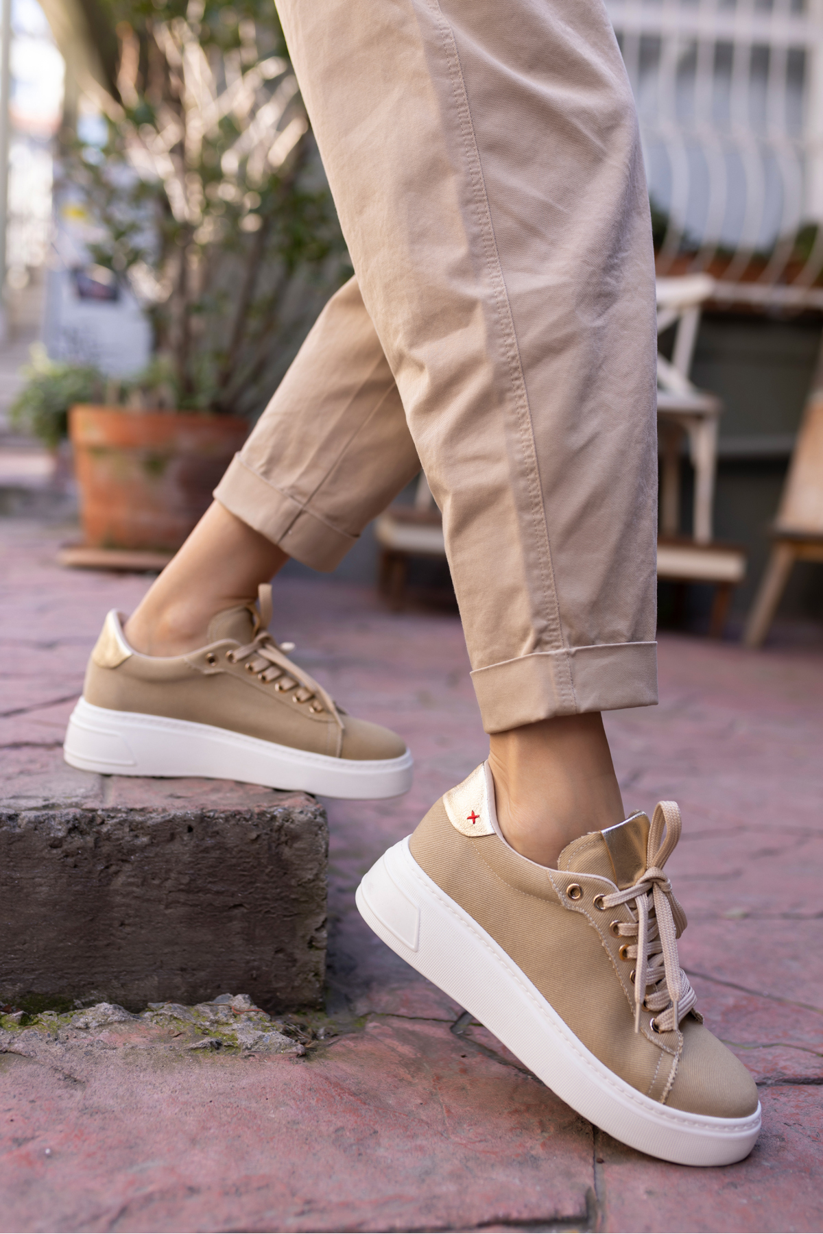 BİLİNG KADIN KOT MAVİ BAGCIKLI SNEAKER