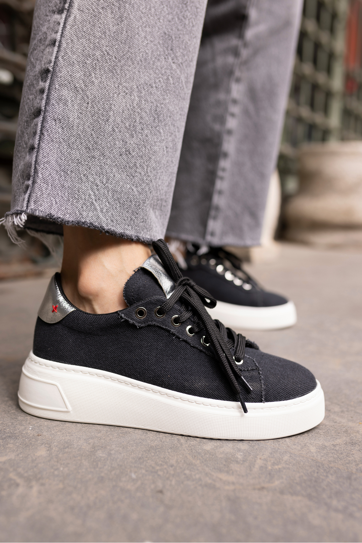 BİLİNG KADIN KOT MAVİ BAGCIKLI SNEAKER